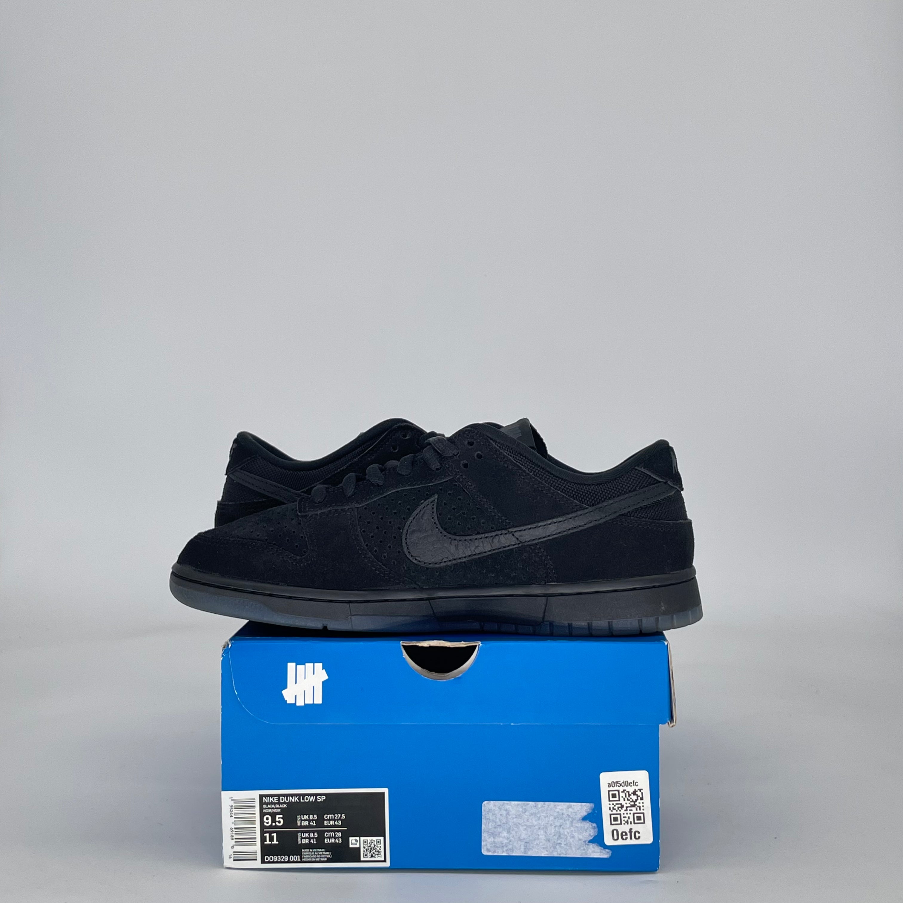 NIKE DUNK LOW UNDEFEATED 5 ON IT BLACK DO9329-001 SIZE 9.5/11W