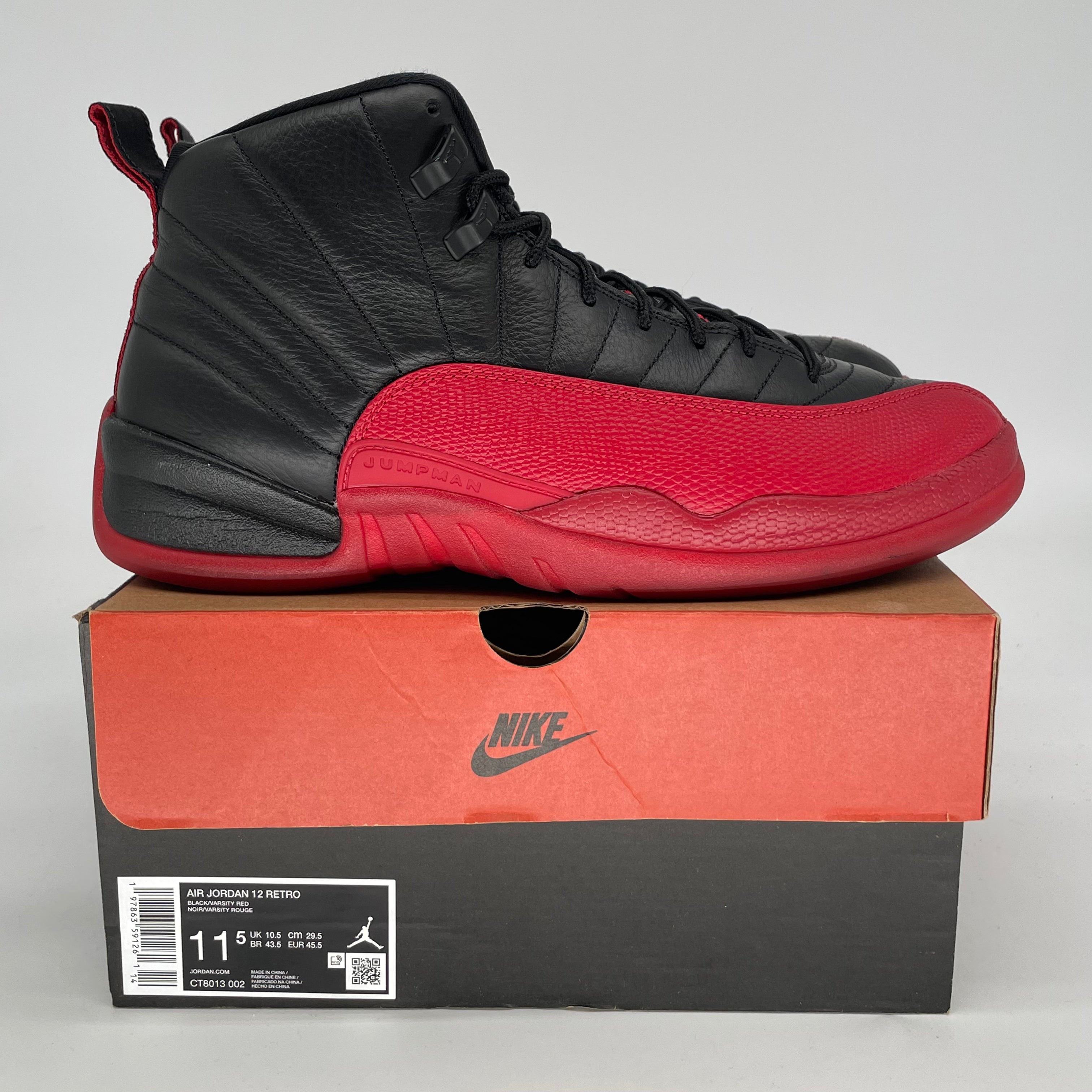 AIR JORDAN 12 FLU GAME CT8013-002 SIZE 11.5/13W