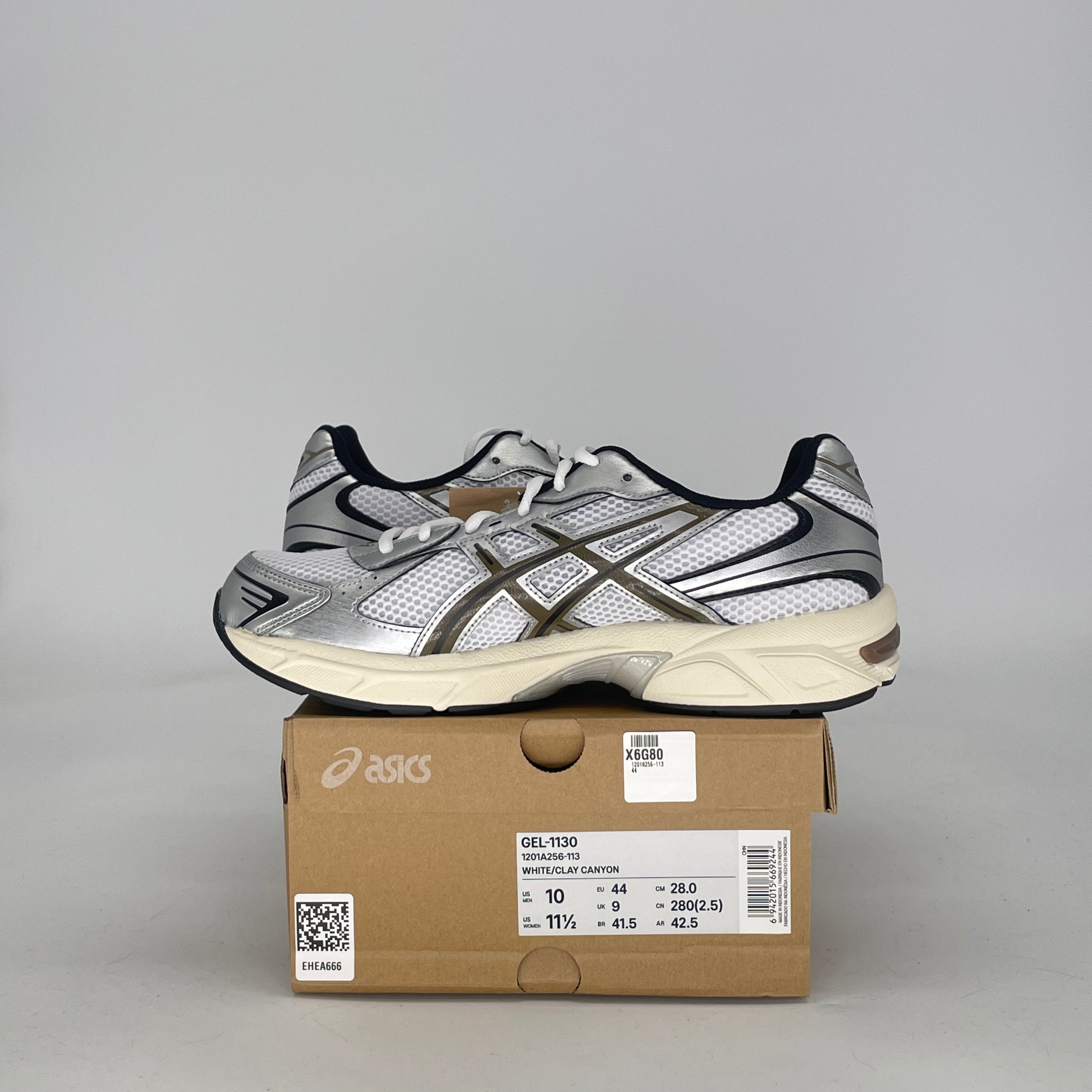 ASICS GEL-1130 WHITE CLAY CANYON 1201A256-113 SIZE 10/11.5W