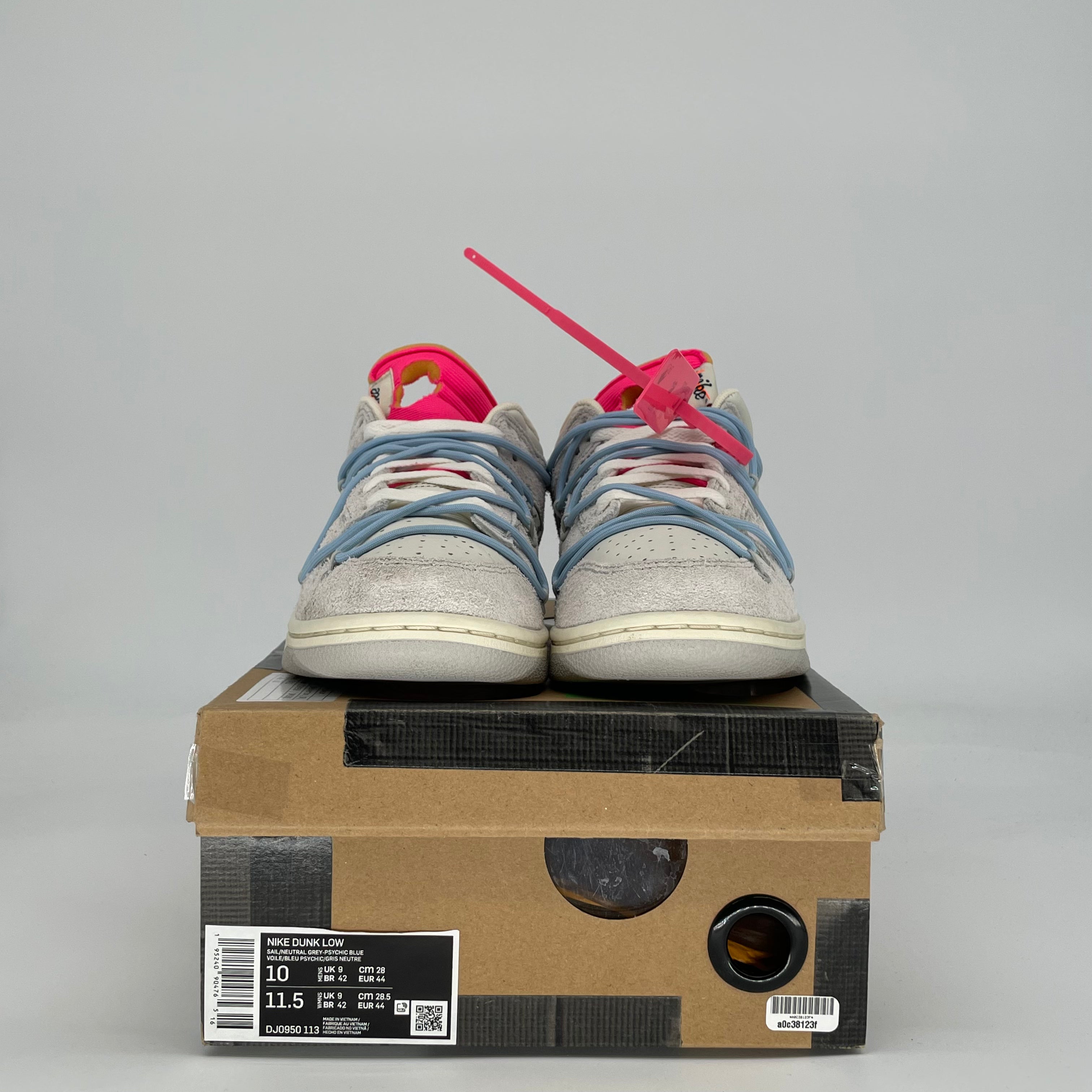 NIKE DUNK LOW OFF WHITE LOT 38 DJ0950-113 SIZE 10/11.5W