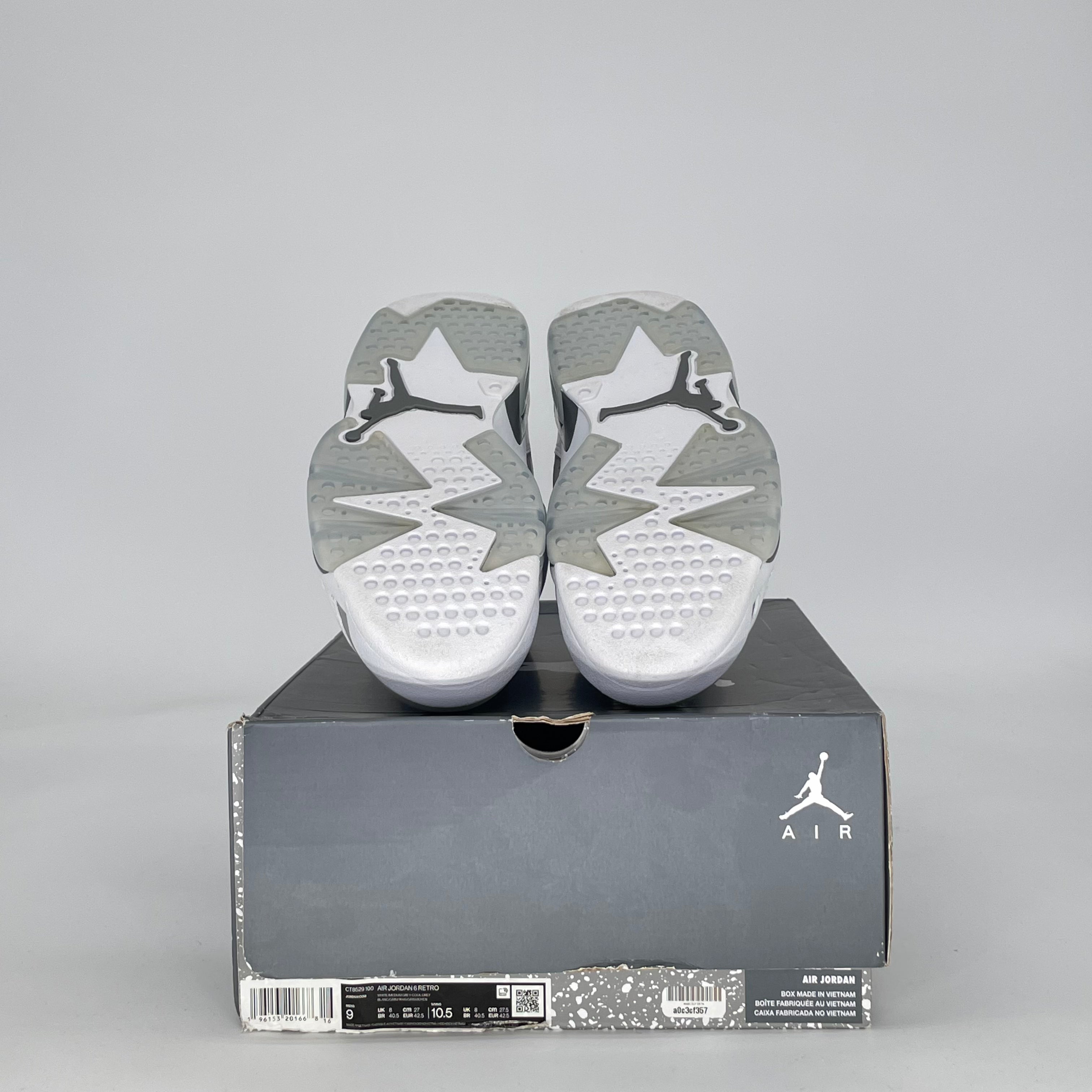 AIR JORDAN 6 COOL GREY CT8529-100 SIZE 9/10.5W