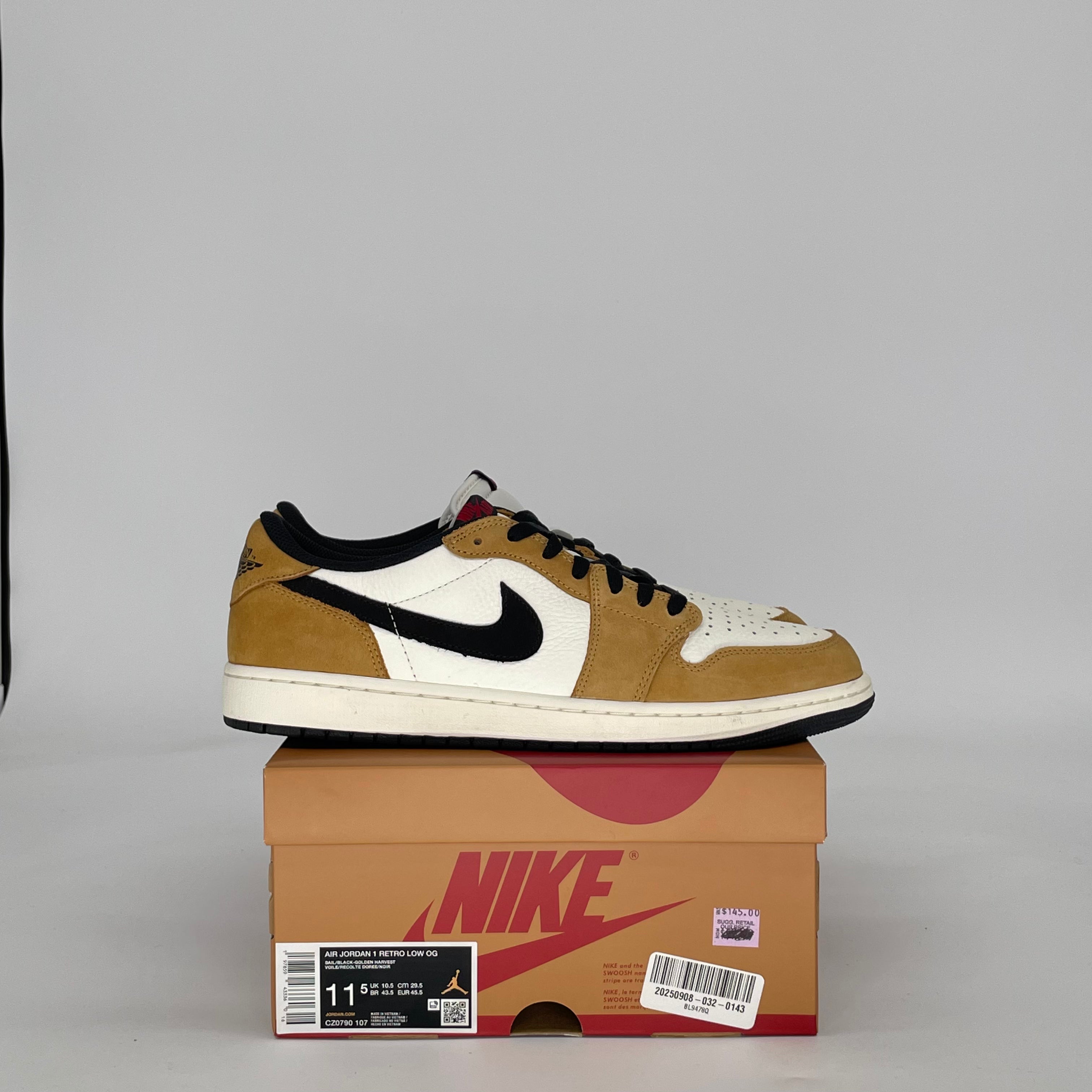 AIR JORDAN 1 LOW ROOKIE OF THE YEAR CZ0790-107 SIZE 11.5/13W