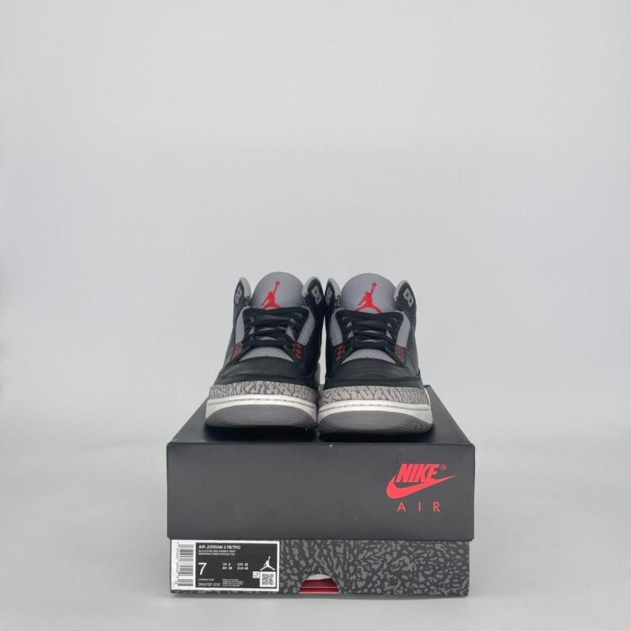 AIR JORDAN 3 BLACK CEMENT DN3707-010 SIZE 7/8.5W GS