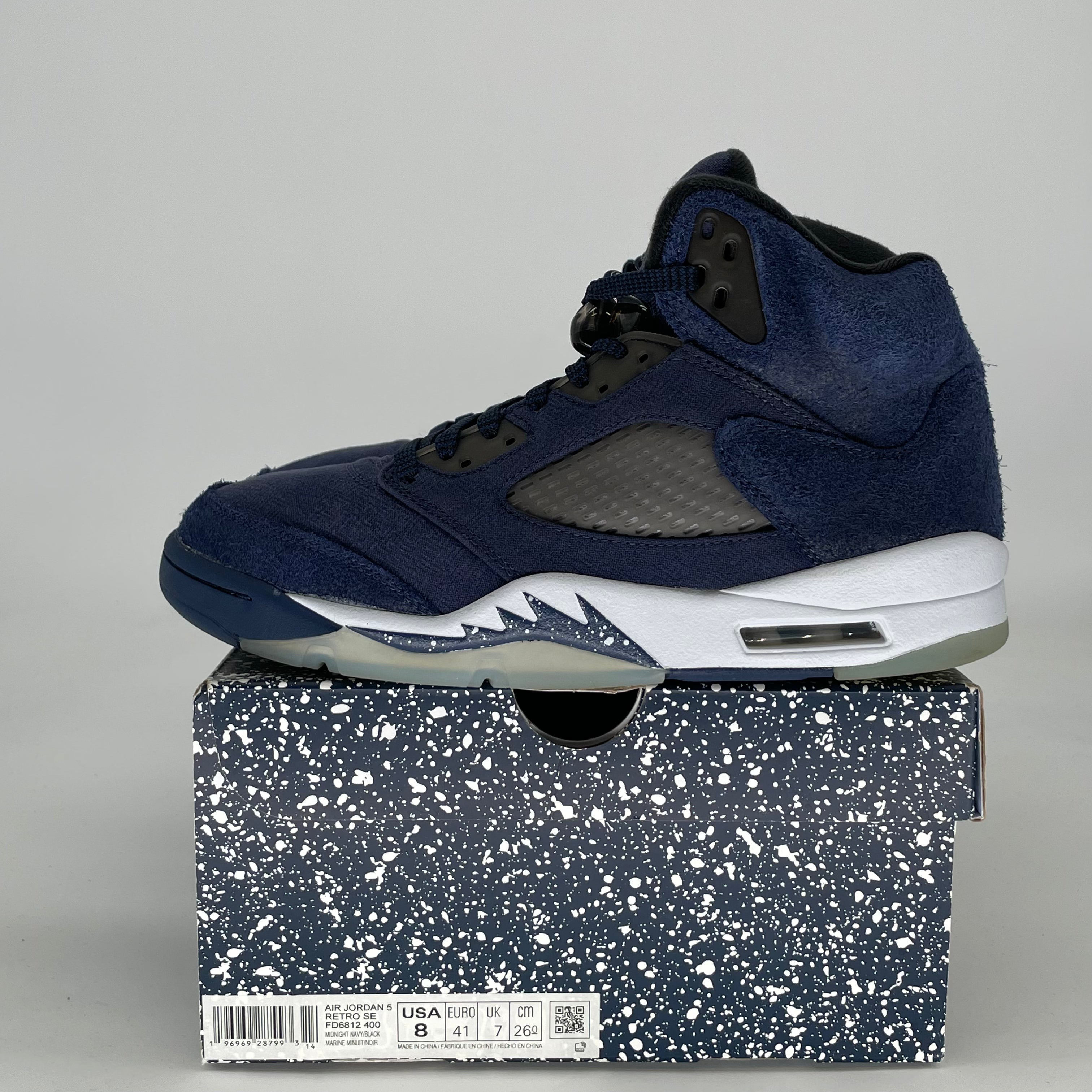 AIR JORDAN 5 MIDNIGHT NAVY FD6812-400 SIZE 8/9.5W