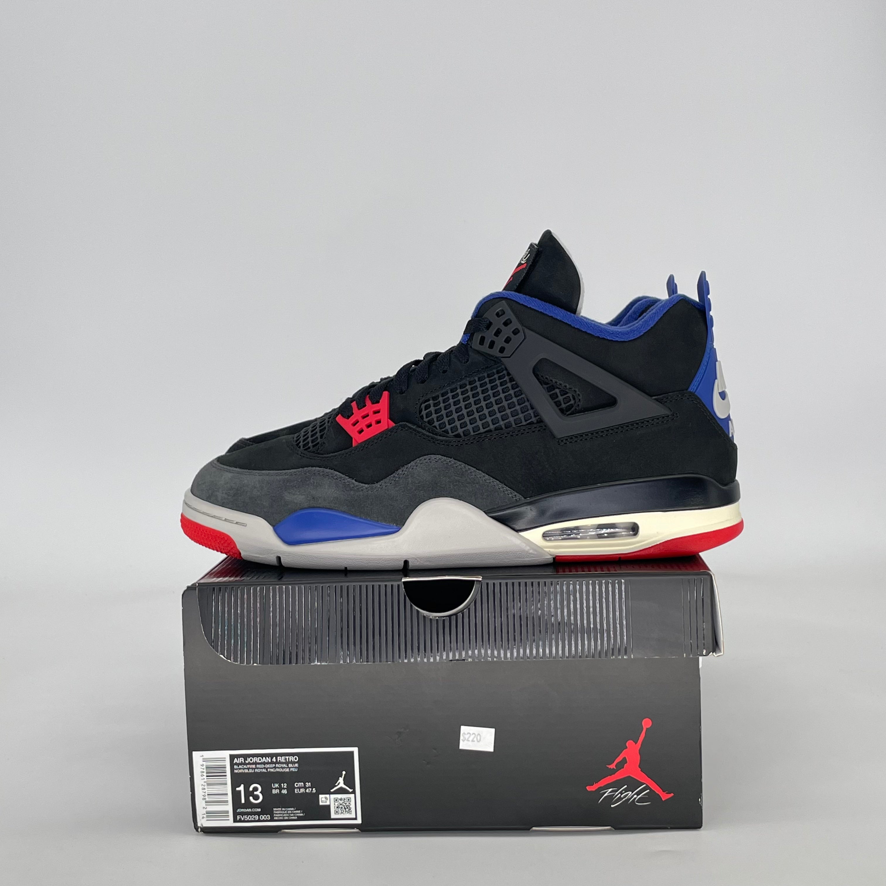 AIR JORDAN 4 RARE AIR (WHITE LETTERING) FV5029-003 SIZE 13/14.5W