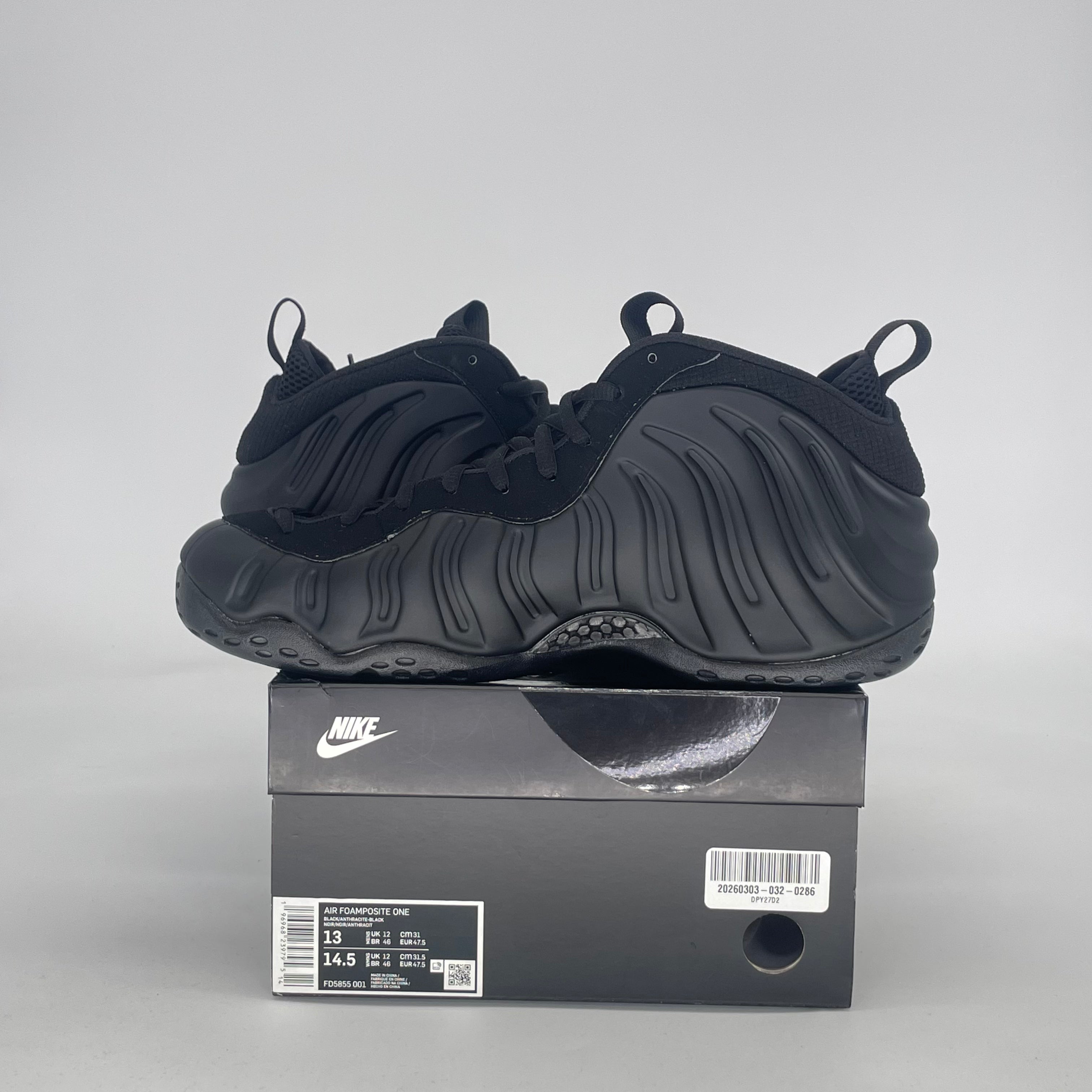 NIKE AIR FOAMPOSITE ONE ANTHRACITE FD5855-001 SIZE 13/14.5W