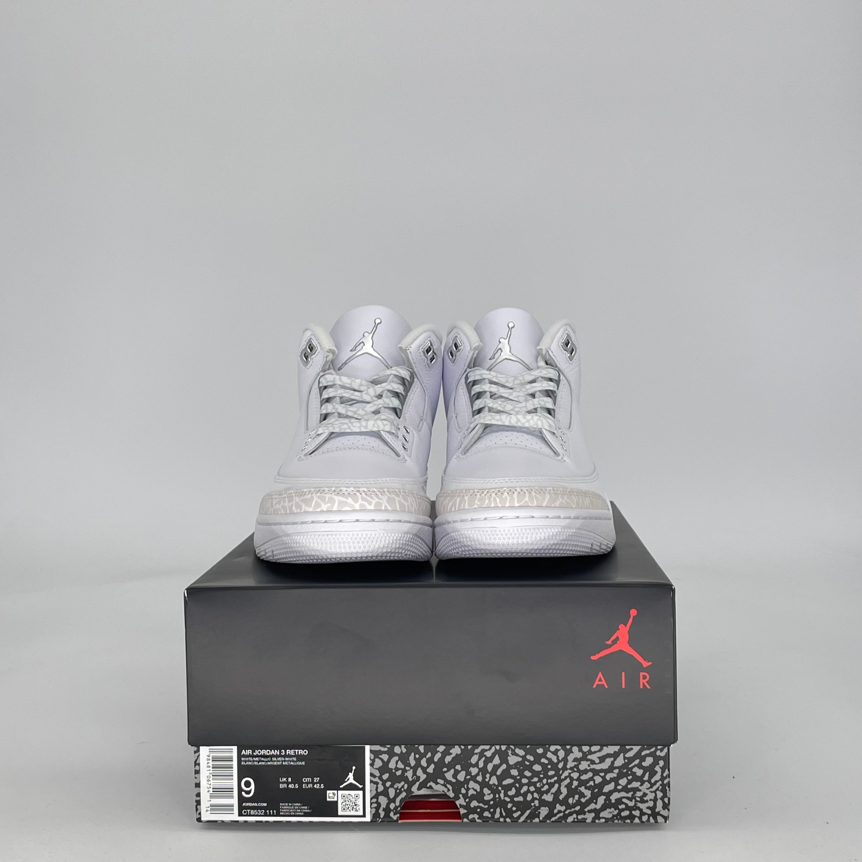 AIR JORDAN 3 PURE MONEY CT8532-111 SIZE 9/10.5W