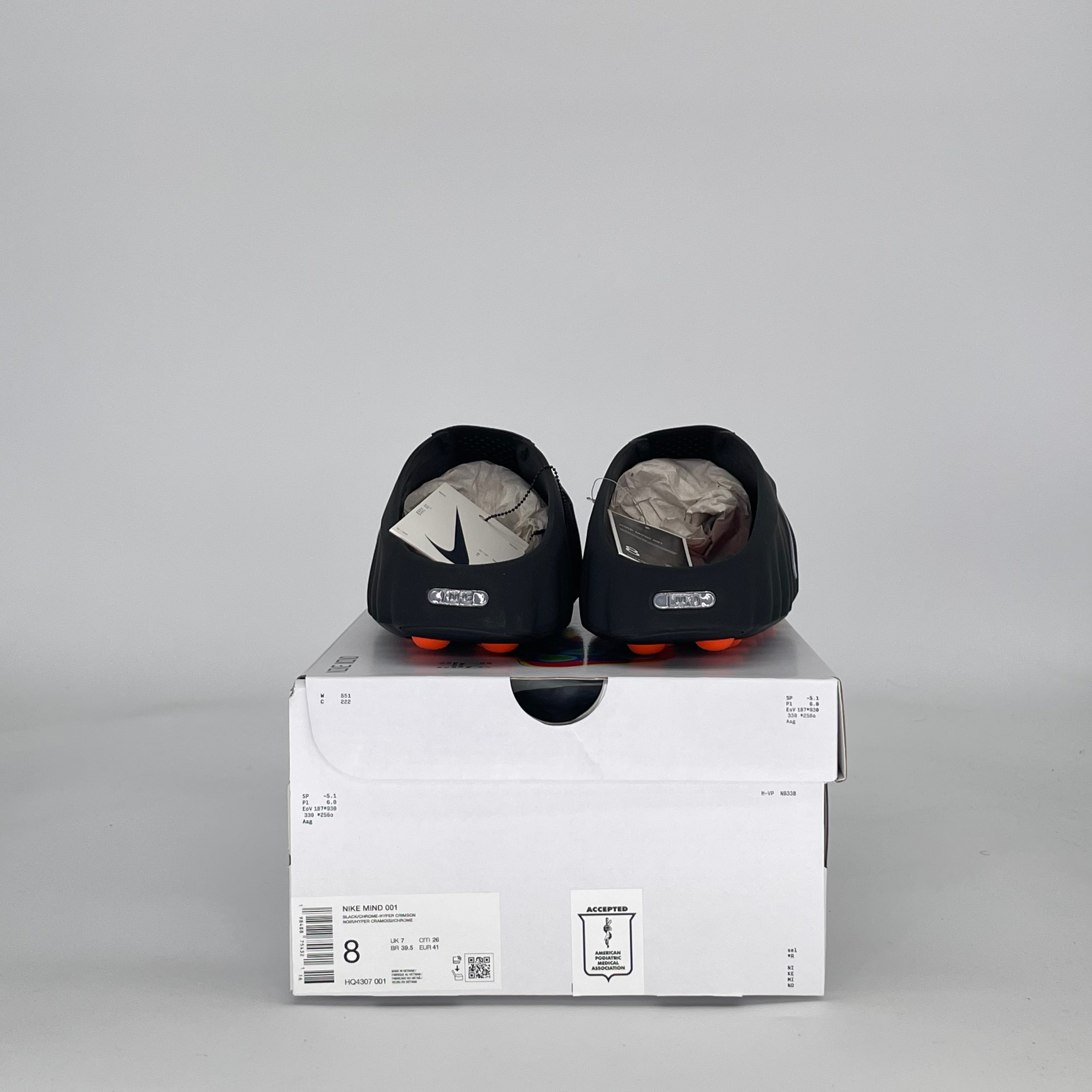 NIKE MIND 001 SLIDE BLACK CHROME HQ4307-001 SIZE 8/9.5W