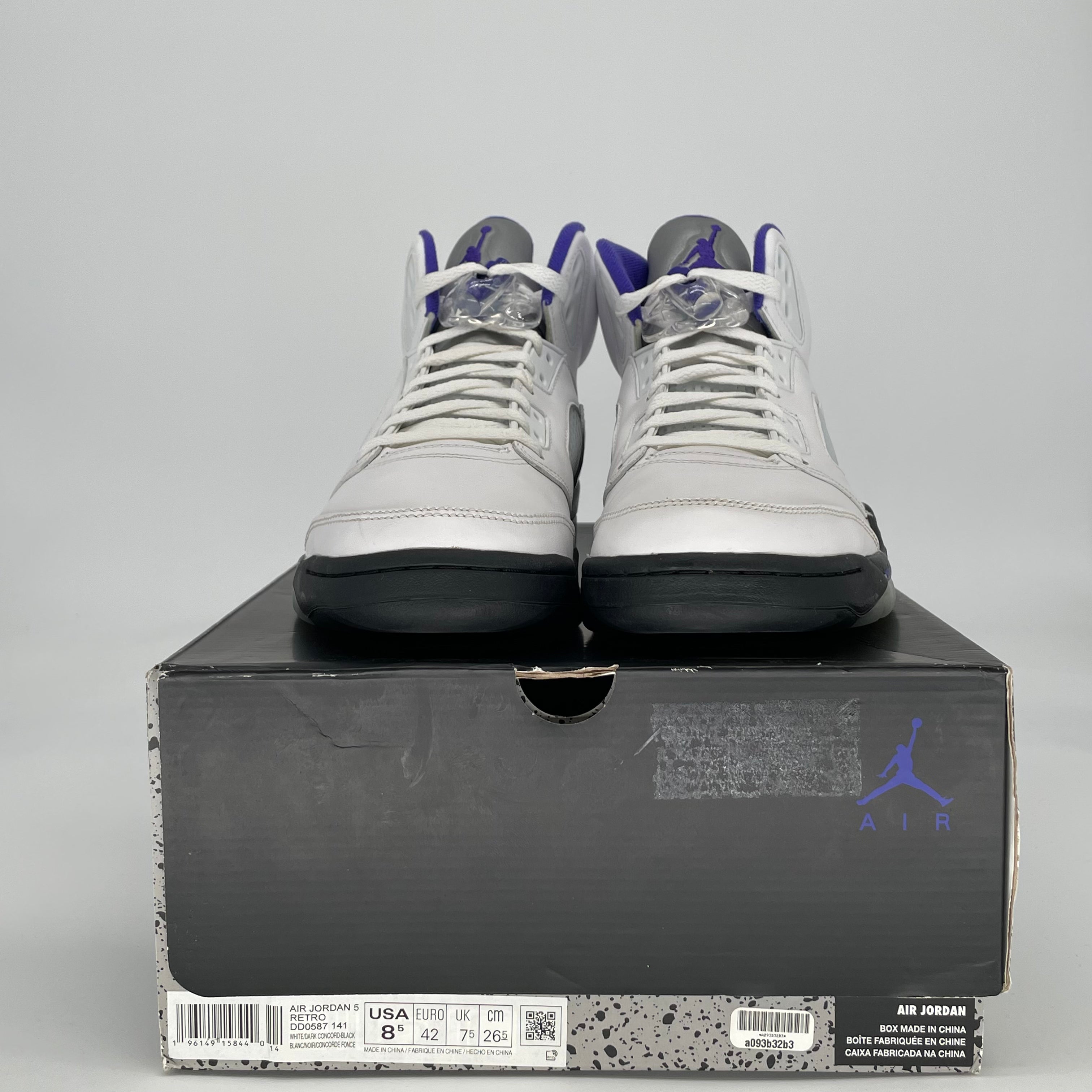 AIR JORDAN 5 DARK CONCORD DD0587-141 SIZE 8.5/10W