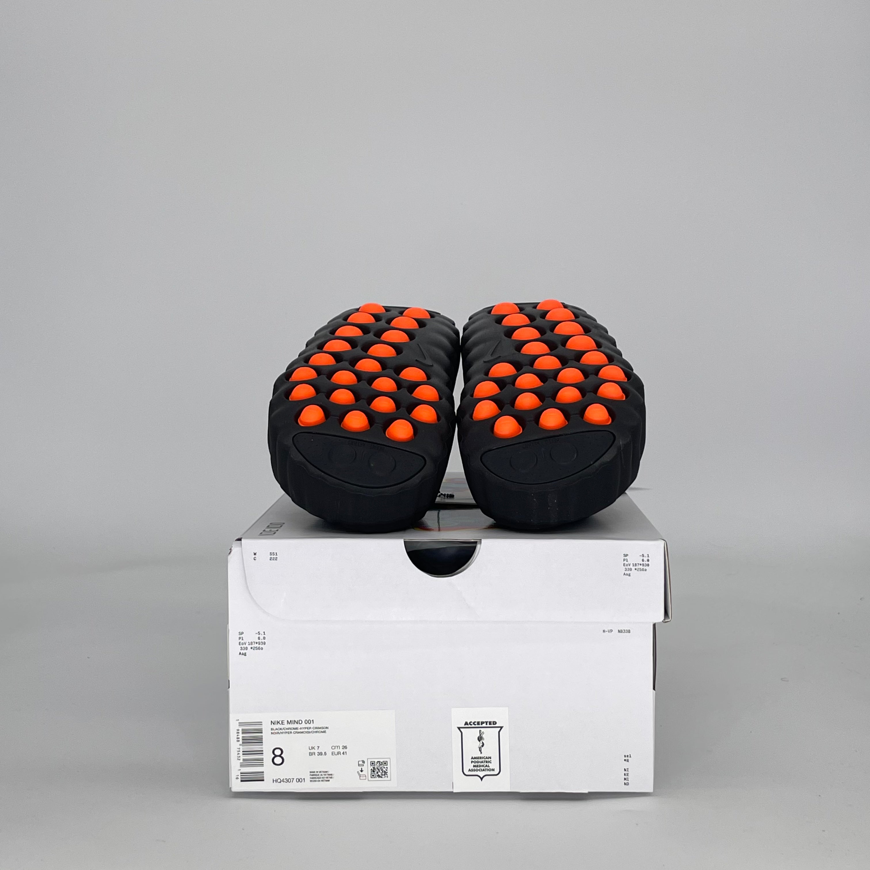 NIKE MIND 001 SLIDE BLACK CHROME HQ4307-001 SIZE 8/9.5W