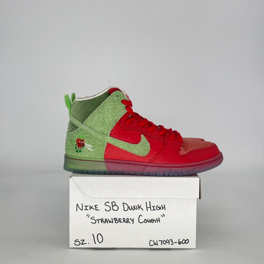 NIKE SB DUNK HIGH STRAWBERRY COUGH CW7093-600 SIZE 10/11.5W