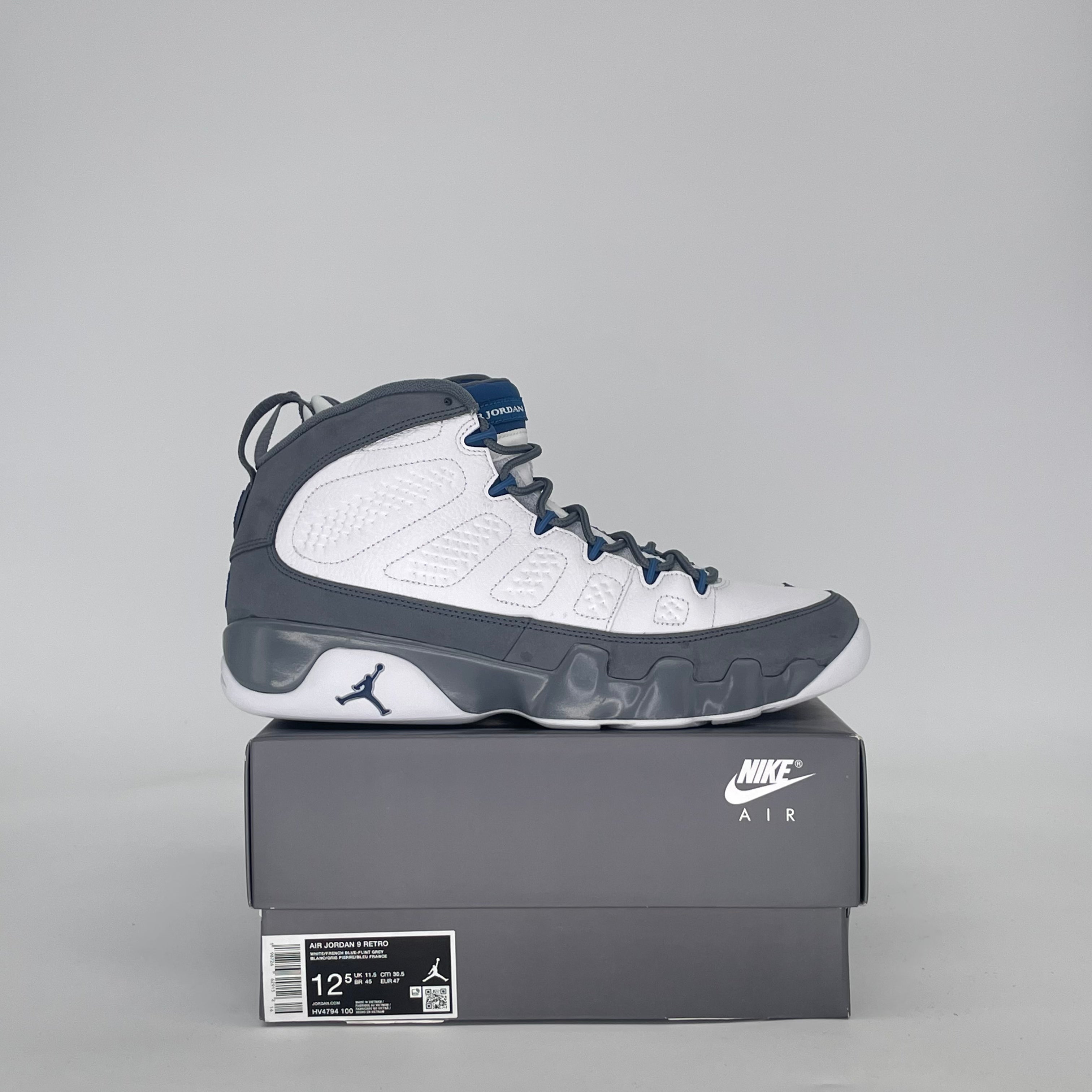 AIR JORDAN 9 FLINT GREY FRENCH BLUE HV4794-100 SIZE 12.5/14W