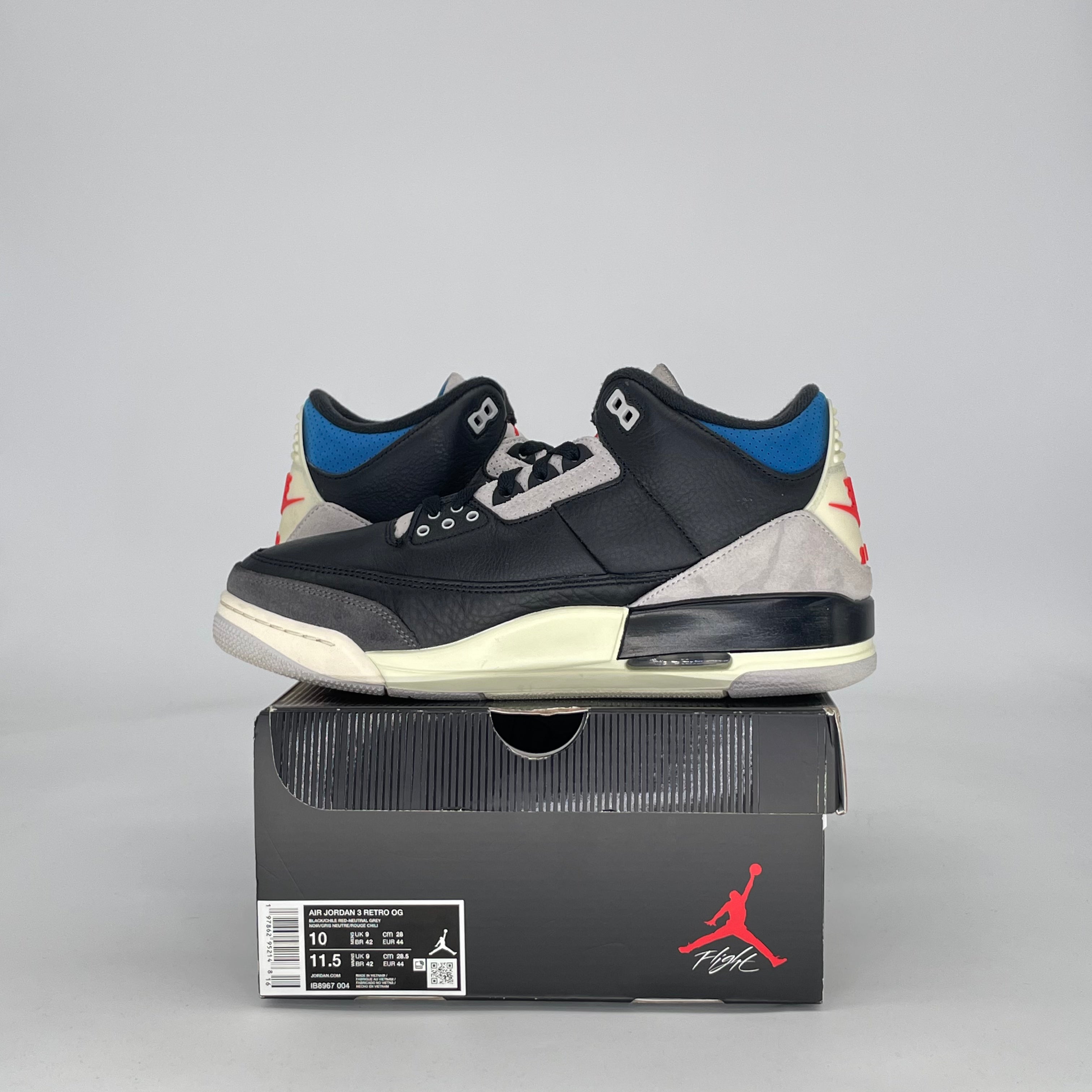AIR JORDAN 3 RARE AIR IB8967-004 SIZE 10/11.5W