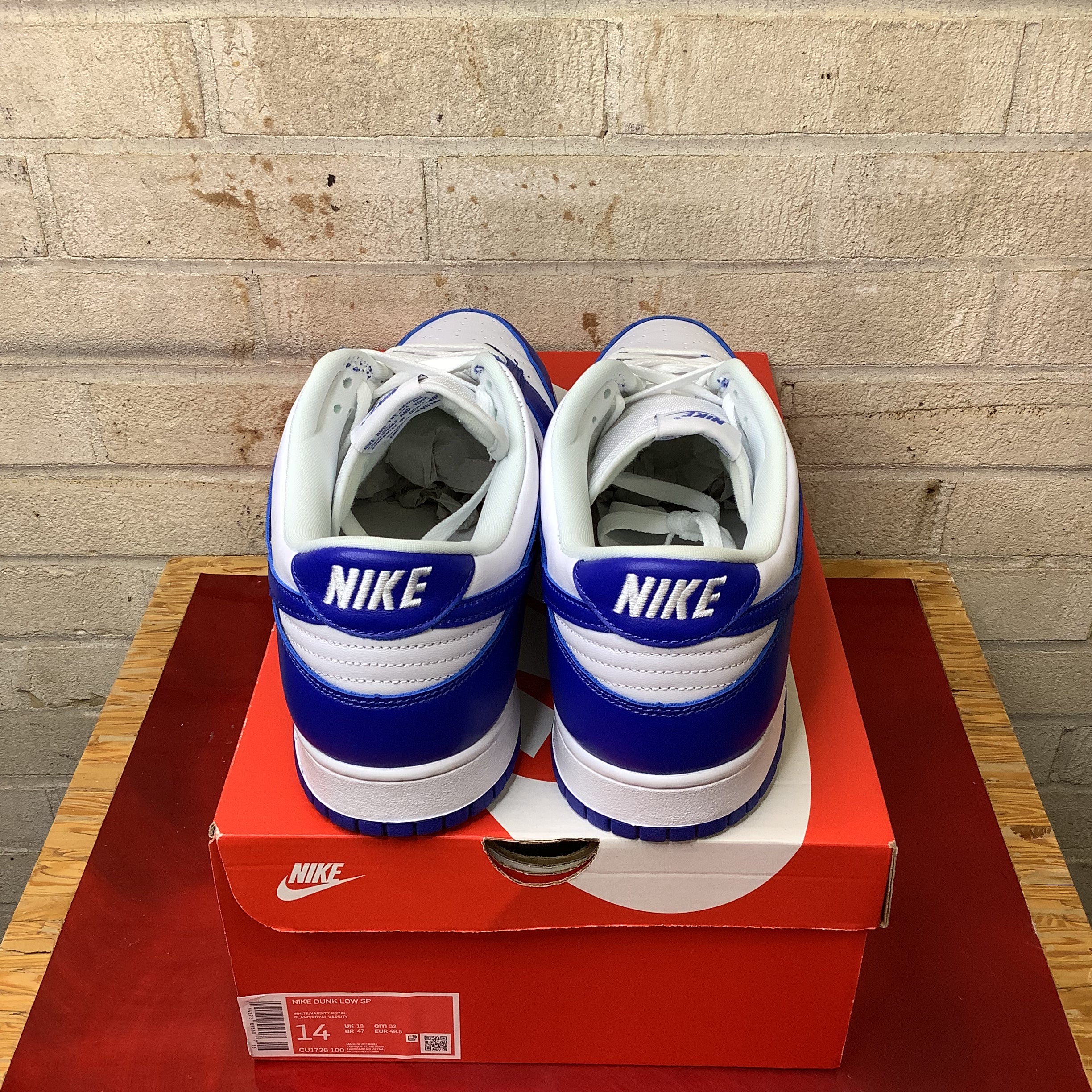 NIKE DUNK LOW KENTUCKY SIZE 14/15.5W CU1726-100