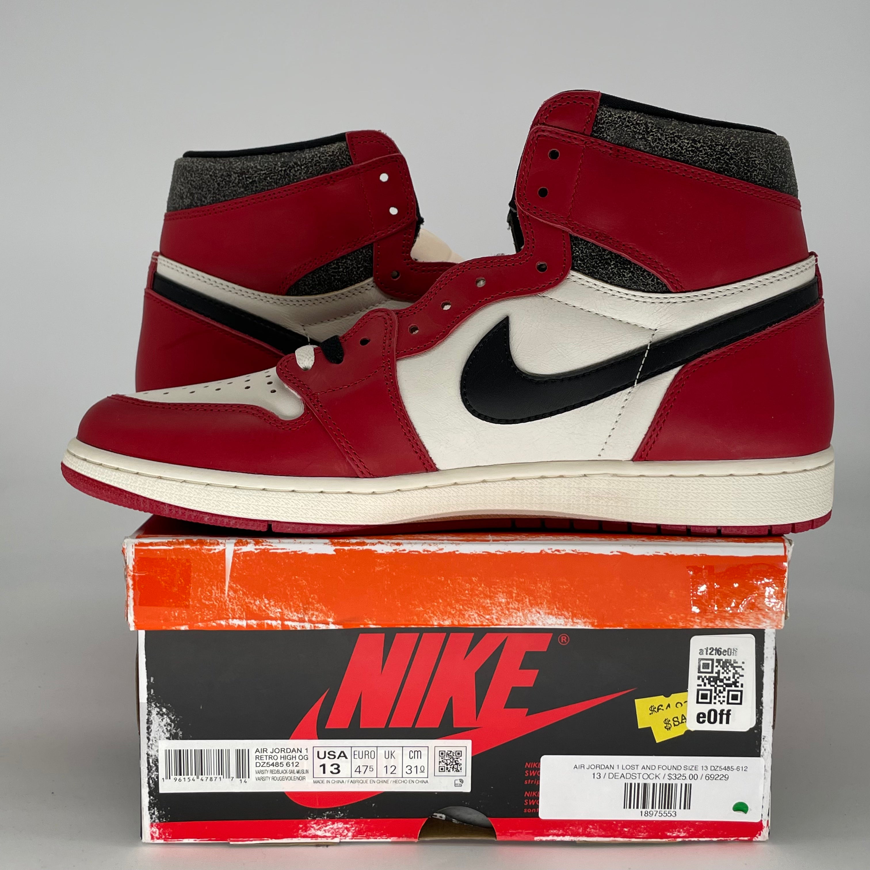 AIR JORDAN 1 CHICAGO LOST AND FOUND DZ5485-612 SIZE 13/14.5W