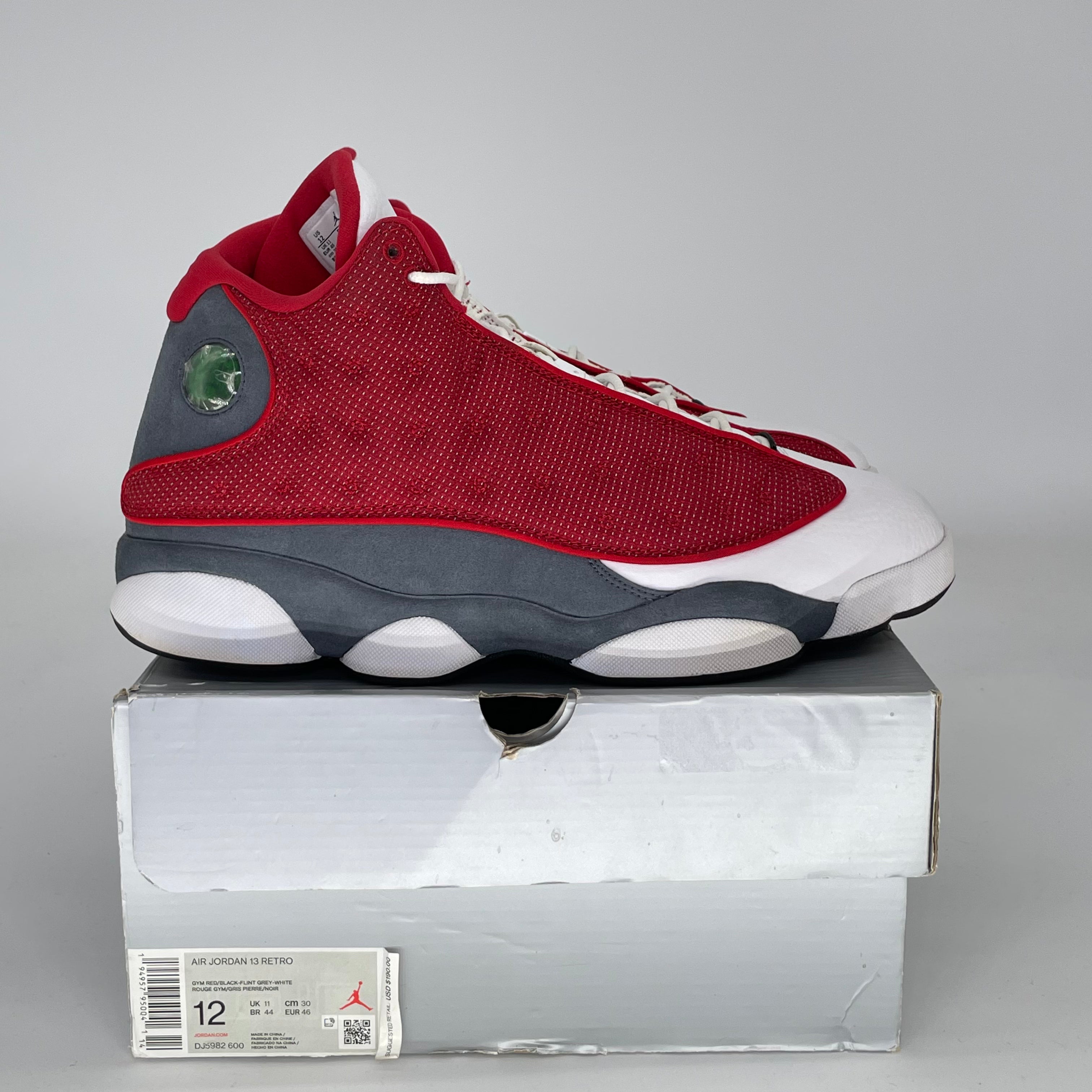 AIR JORDAN 13 GYM RED FLINT GREY DJ5982-600 SIZE 12/13.5W