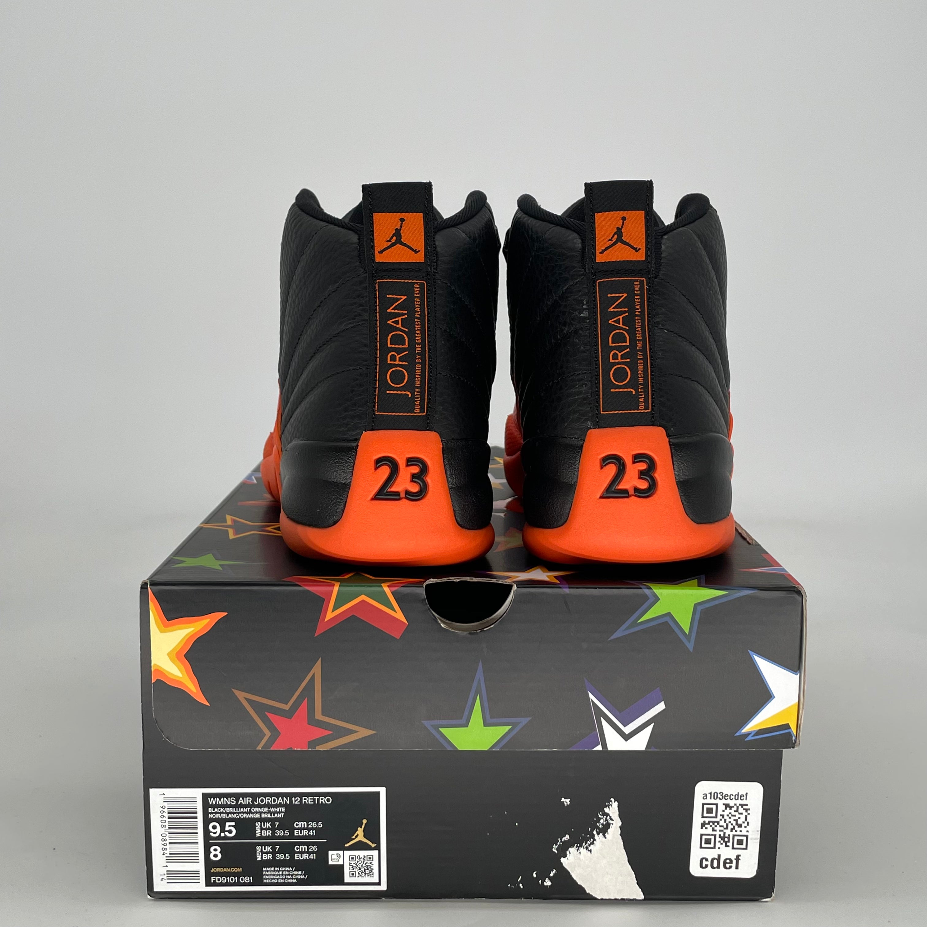 AIR JORDAN 12 WNBA ALL-STAR BRILLIANT ORANGE W FD9101-081 SIZE 8/9.5W