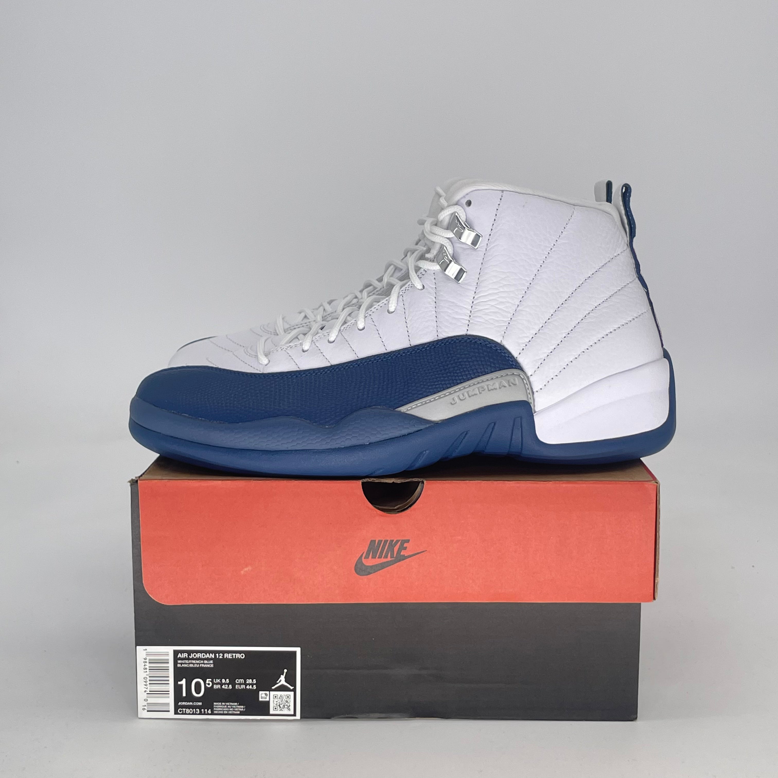 AIR JORDAN 12 FRENCH BLUE CT8013-114 SIZE 10.5/12W