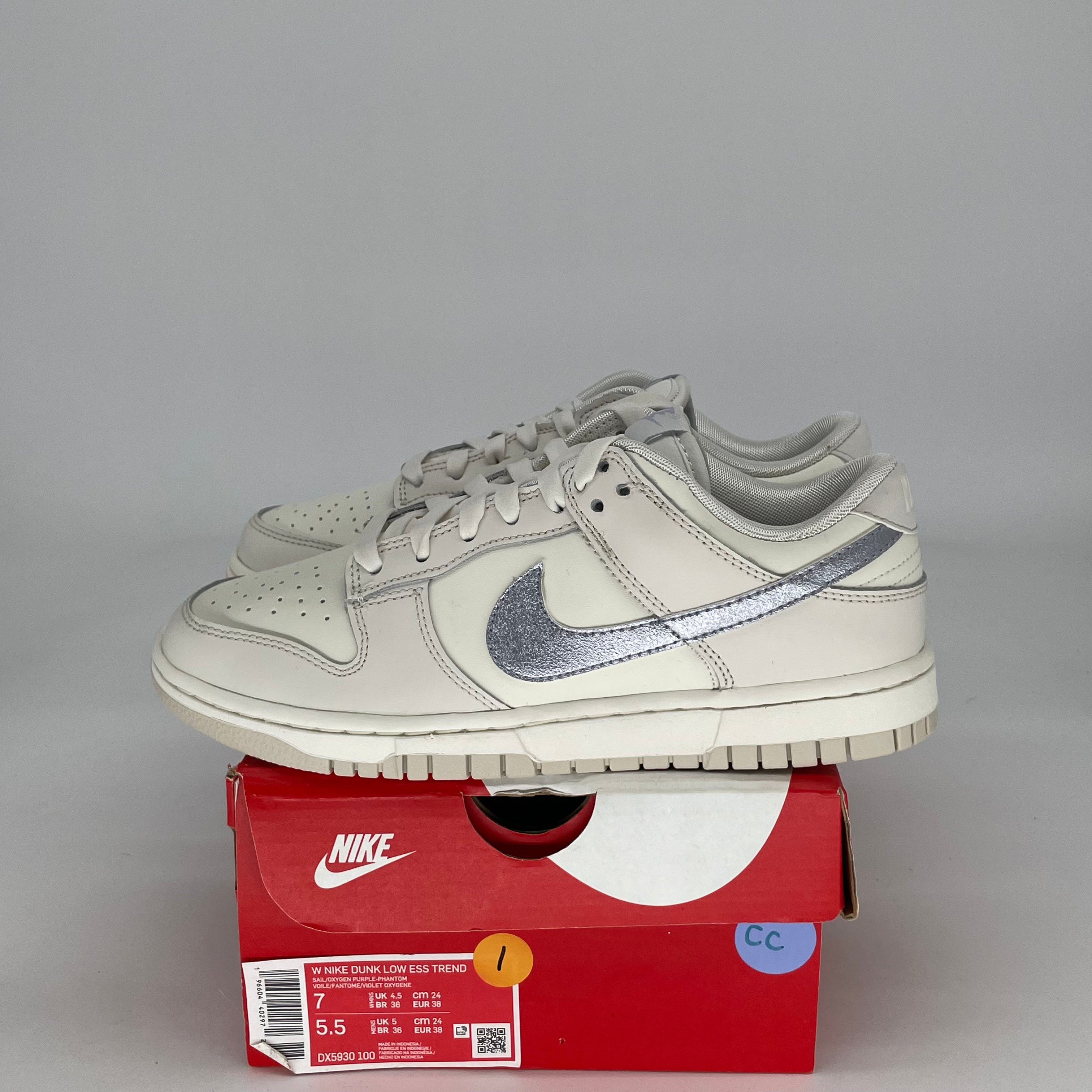 NIKE DUNK LOW SAIL OXYGEN PURPLE W DX5930-100 SIZE 5.5/7W