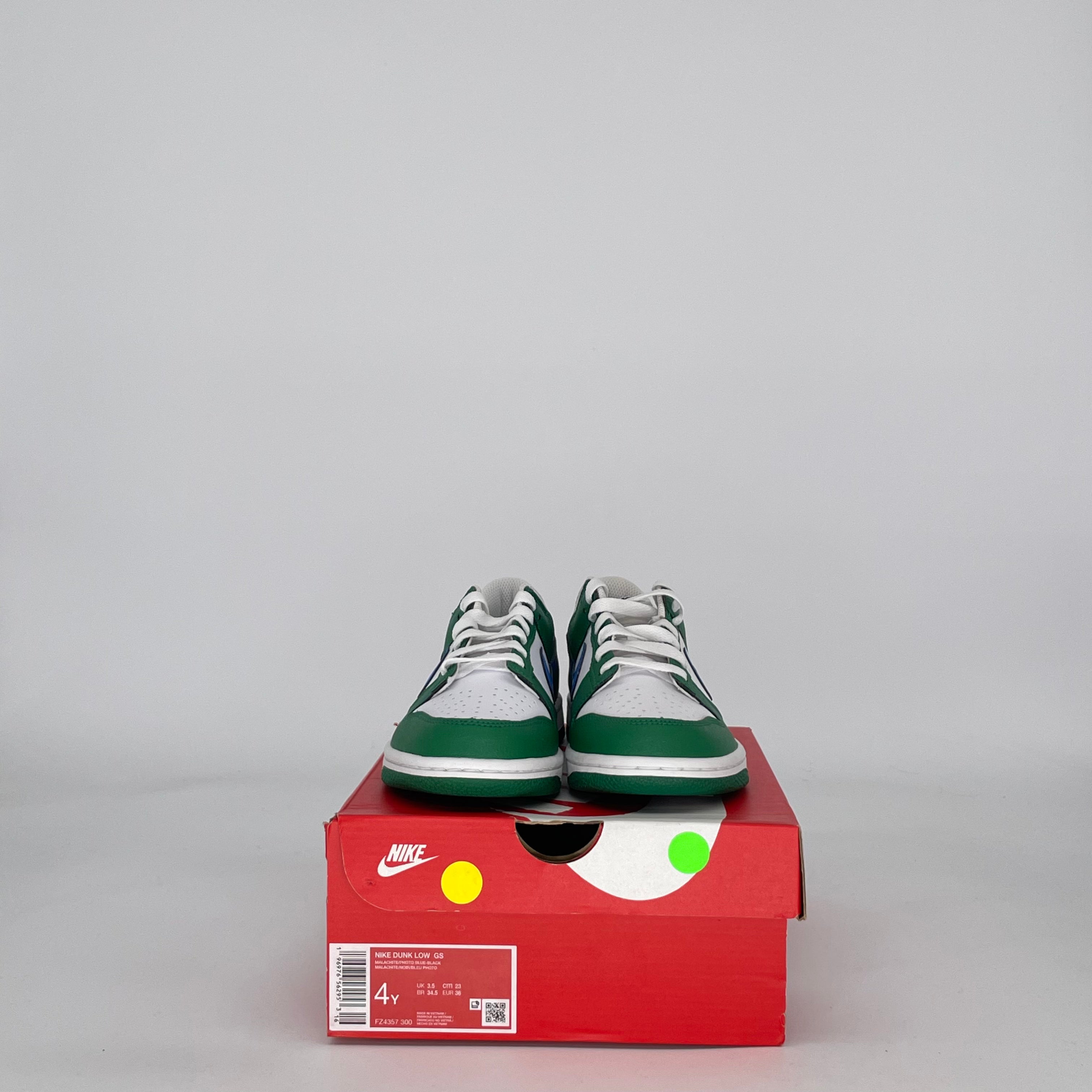 NIKE DUNK LOW MALACHITE FZ4357-300 SIZE 4/5.5W GS