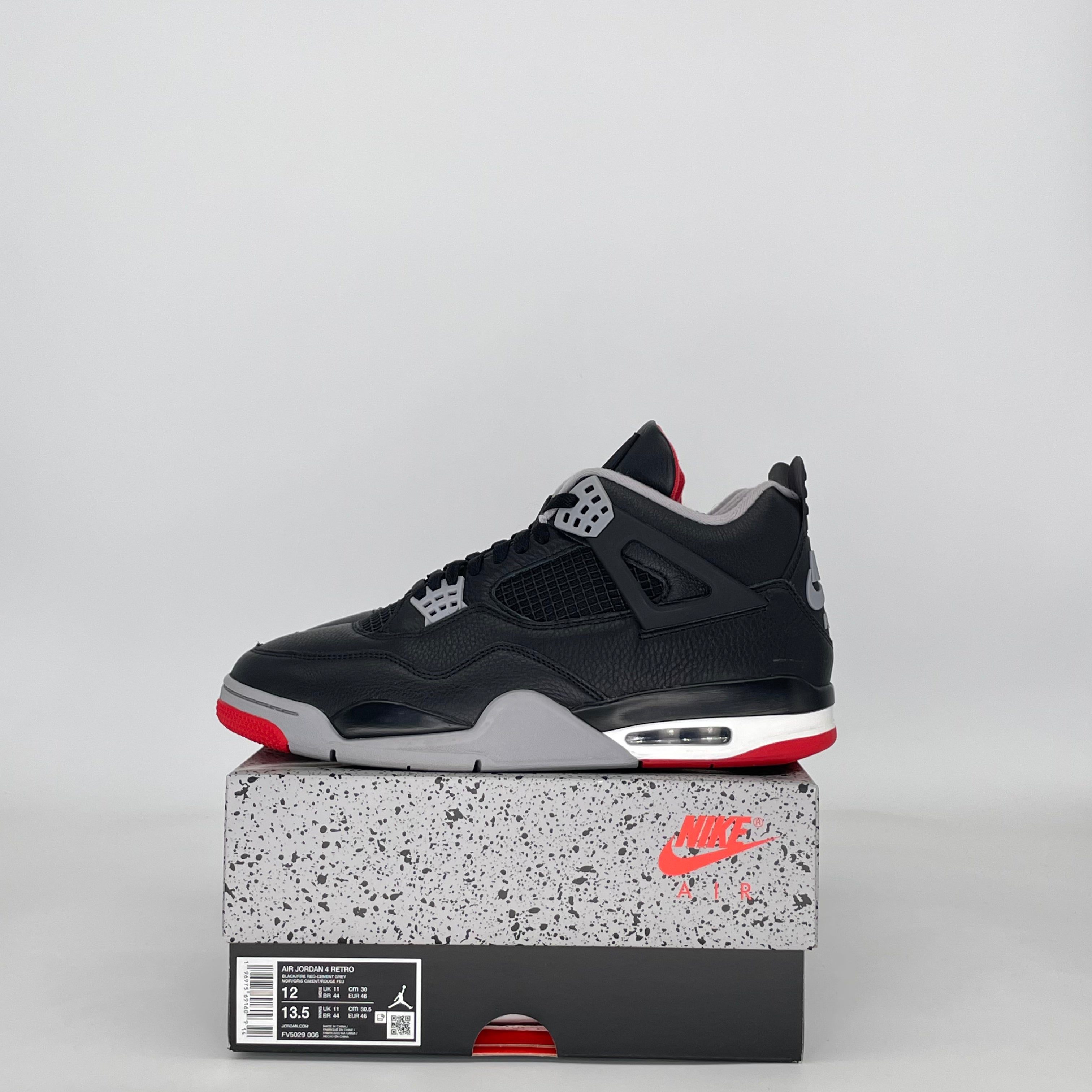 AIR JORDAN 4 BRED REIMAGINED FV5029-006 SIZE 12/13.5W