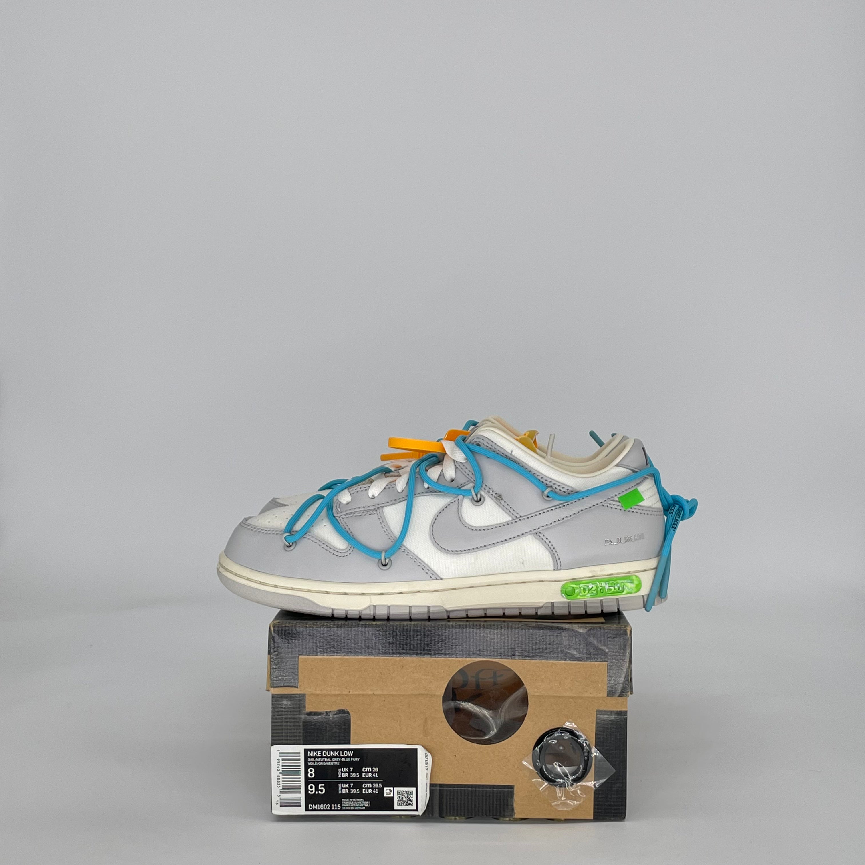 NIKE DUNK LOW OFF-WHITE LOT 2 DM1602-115 SIZE 8/9.5W