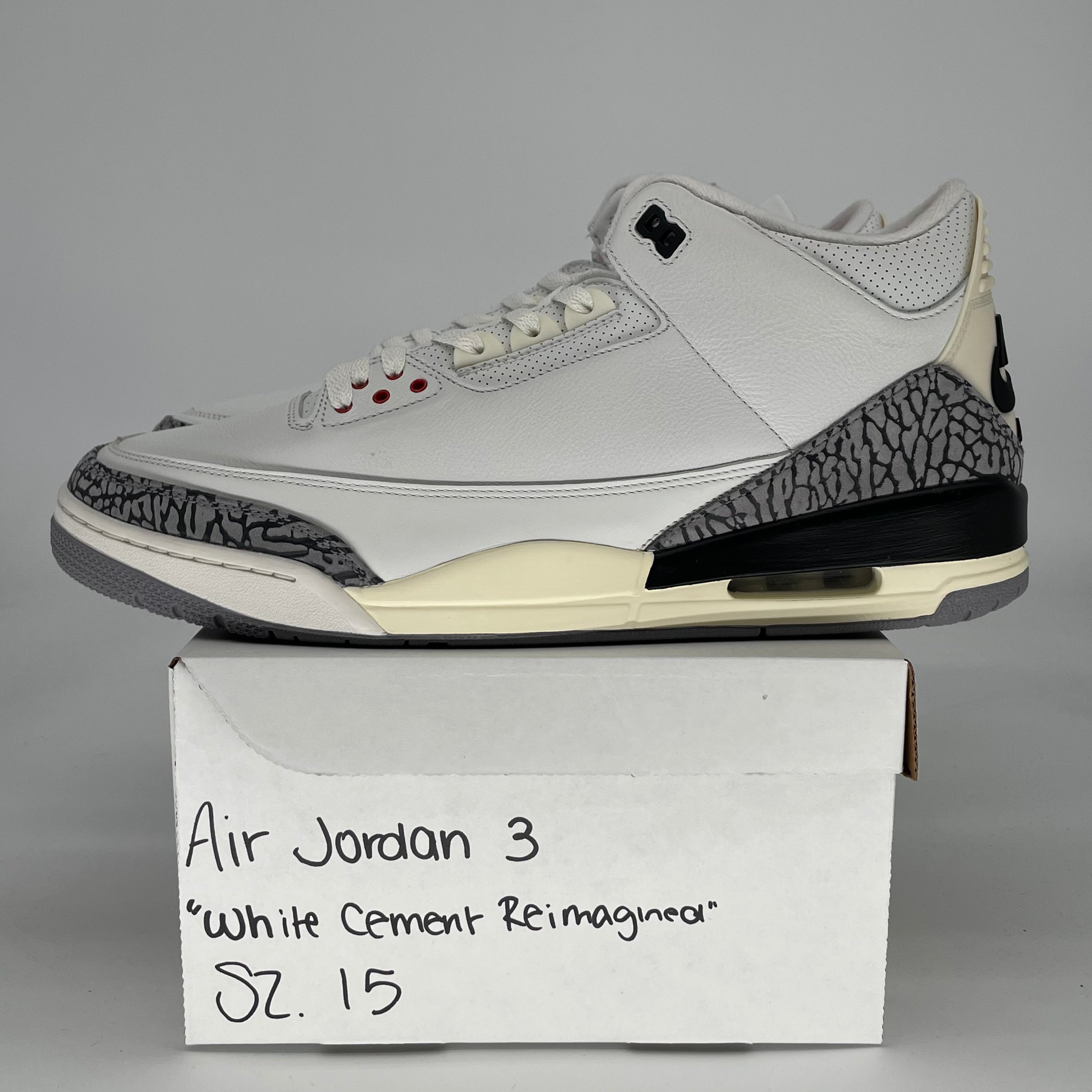 AIR JORDAN 3 WHITE CEMENT REIMAGINED DN3707-100 SIZE 15/16.5W