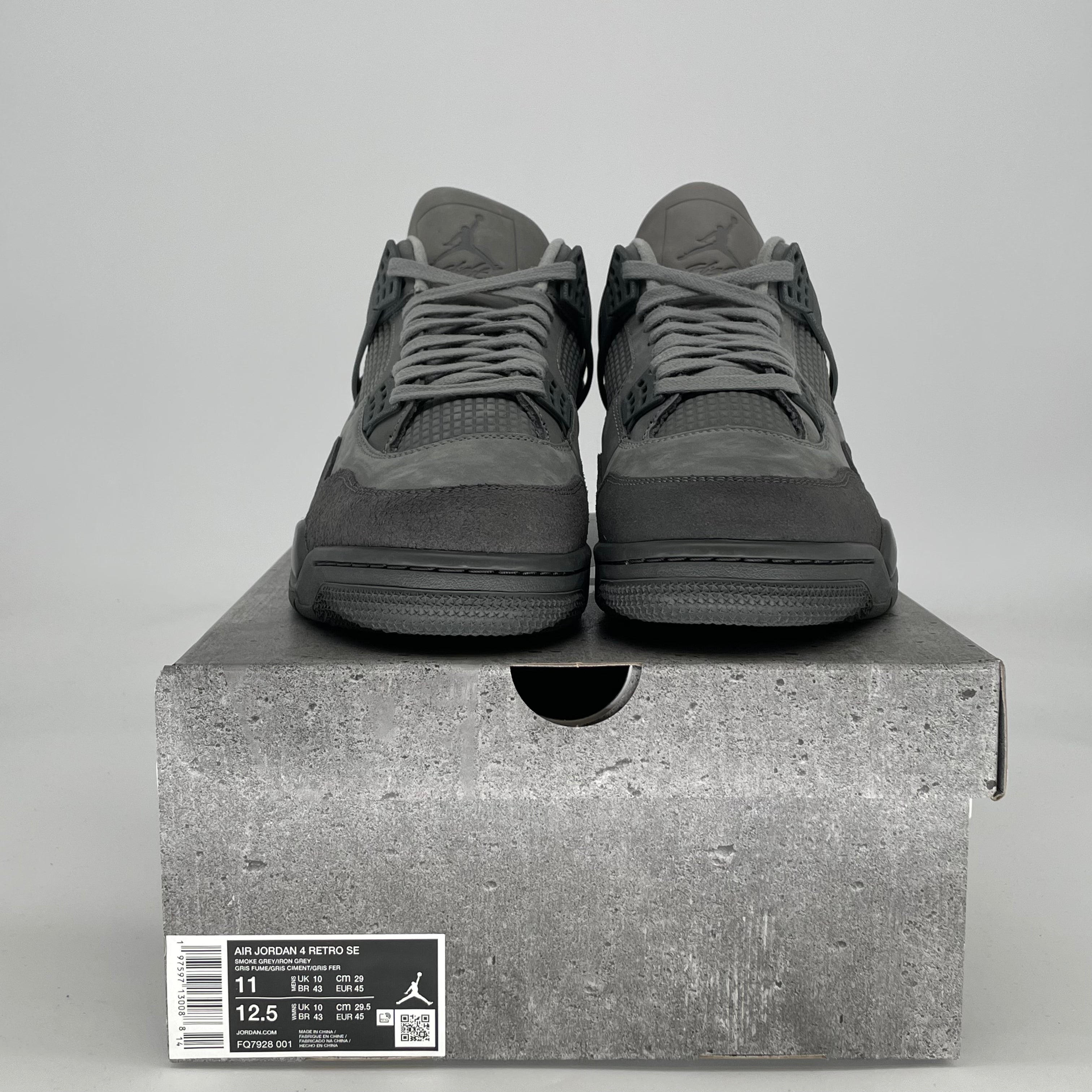 AIR JORDAN 4 WET CEMENT FQ7928-001 SIZE 11/12.5W