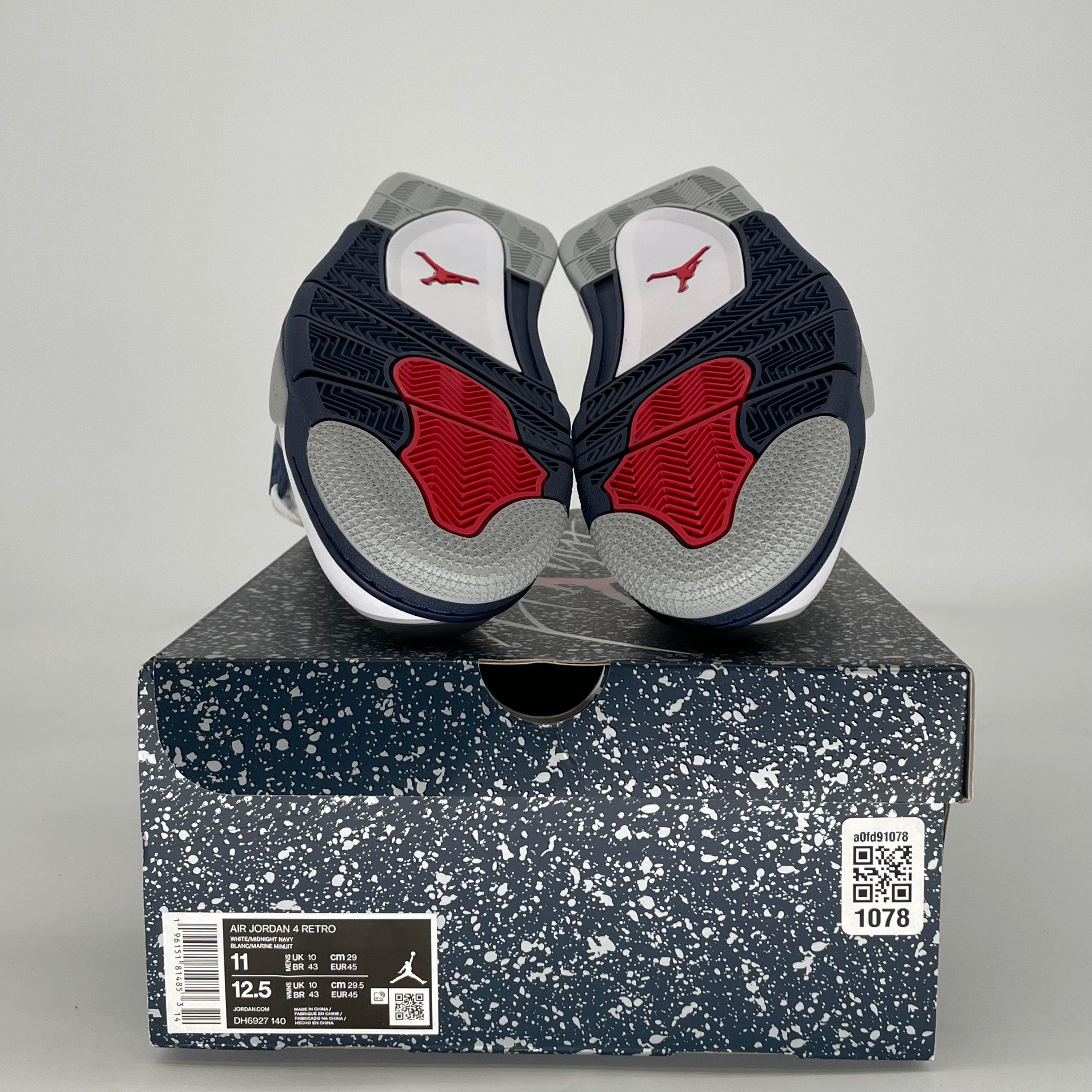 AIR JORDAN 4 MIDNIGHT NAVY DH6927-140 SIZE 11/12.5W