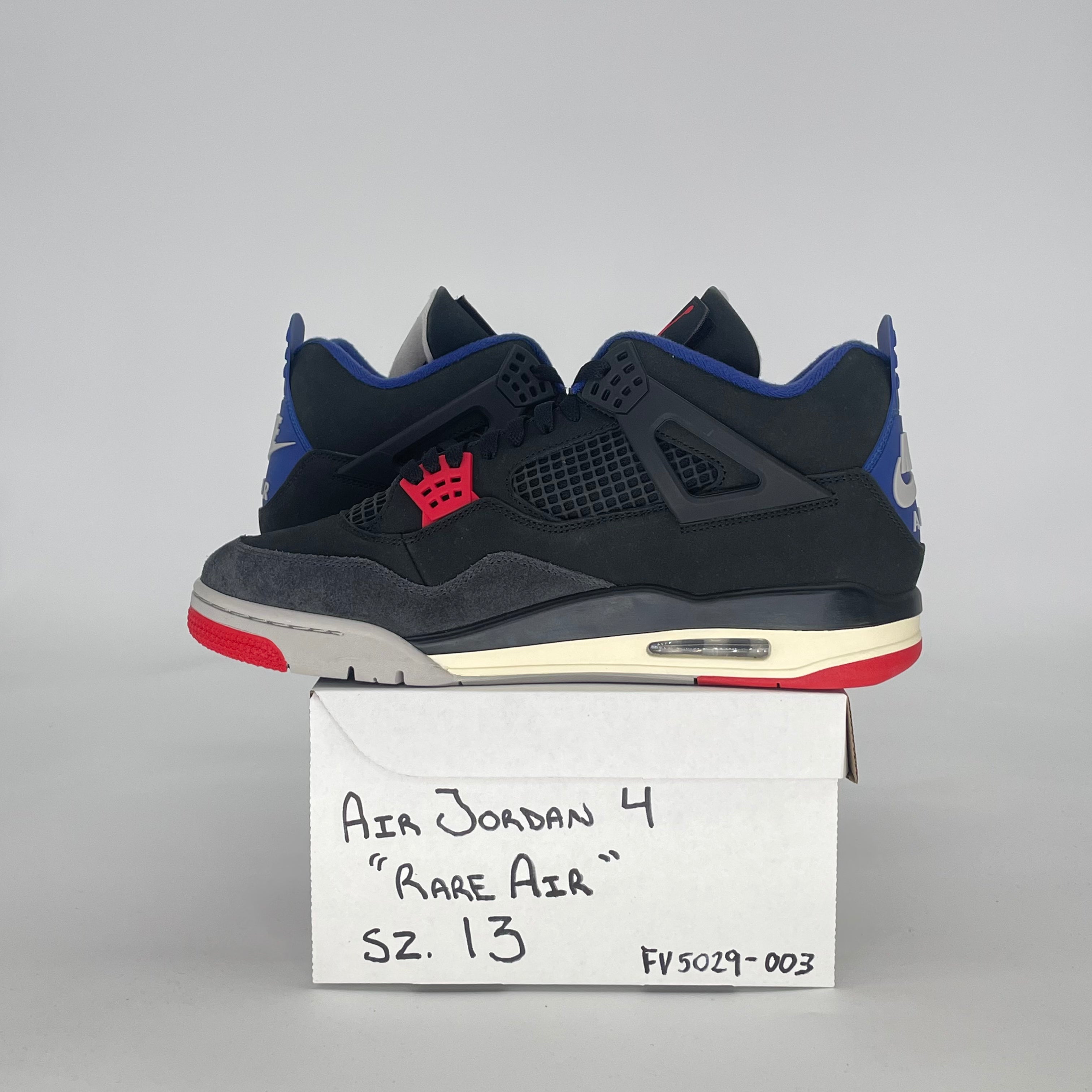 AIR JORDAN 4 RARE AIR (WHITE LETTERING) FV5029-003 SIZE 13/14.5W