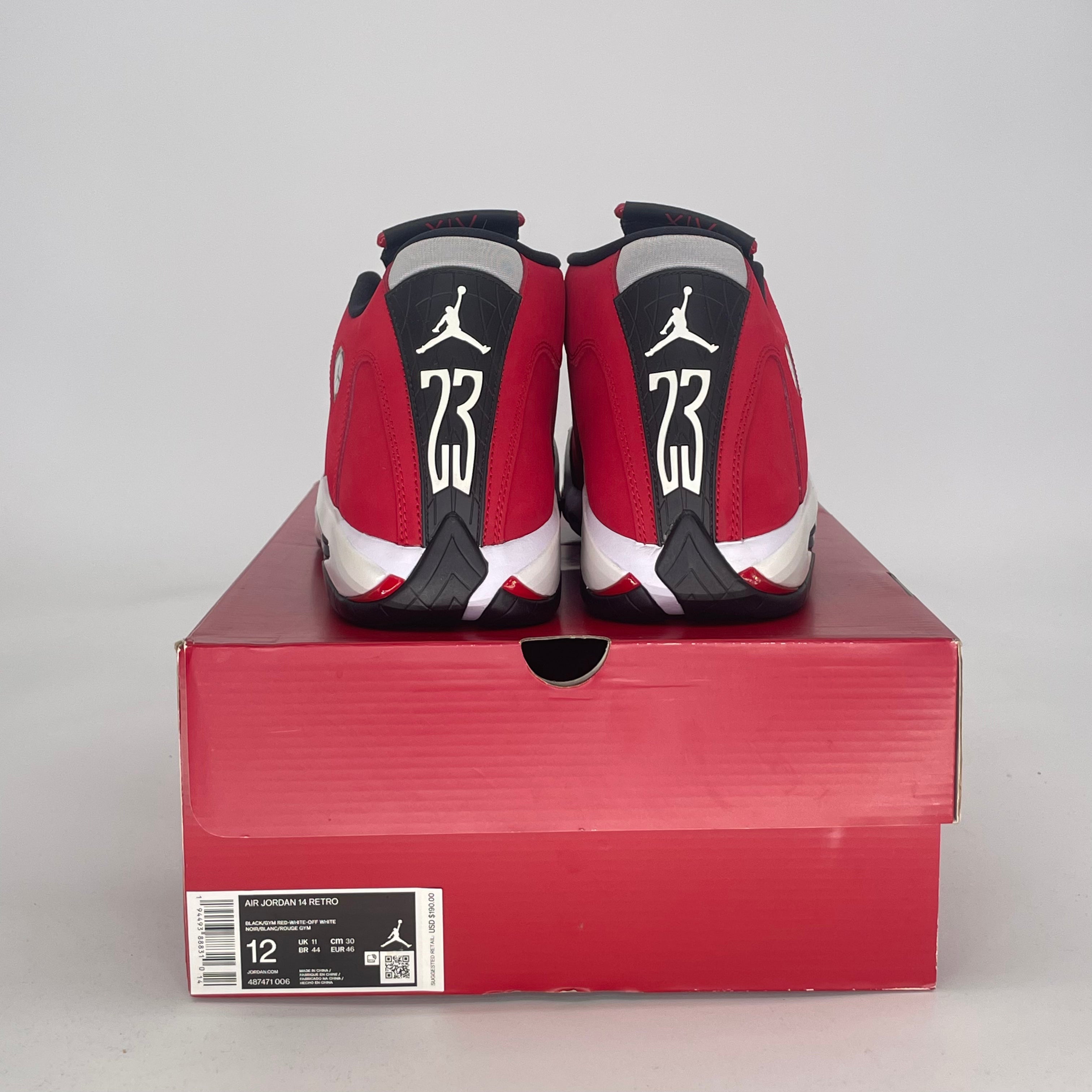 AIR JORDAN 14 GYM RED TORO 487471-006 SIZE 12/13.5W