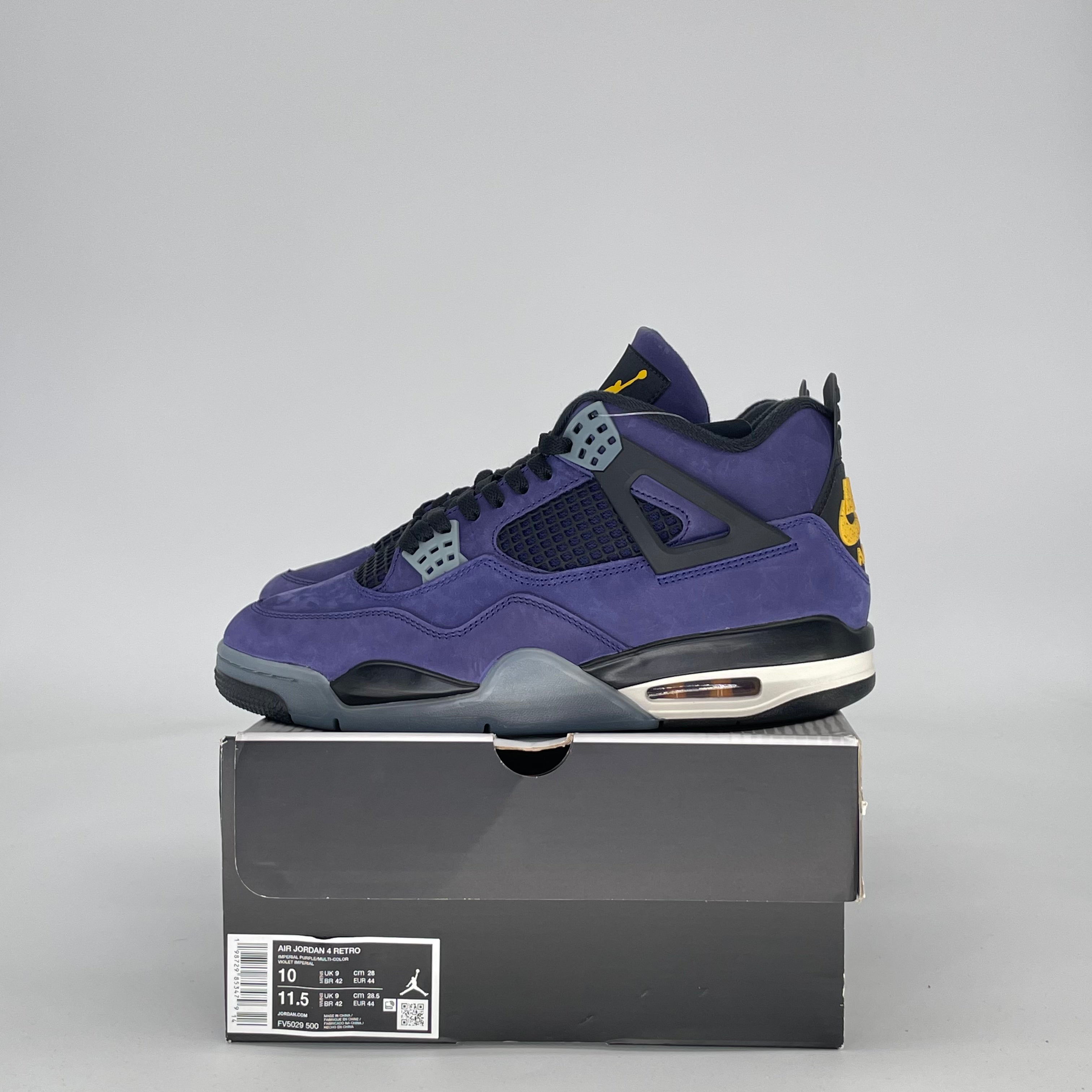 AIR JORDAN 4 LAKERS FV5029-500 SIZE 10/11.5W