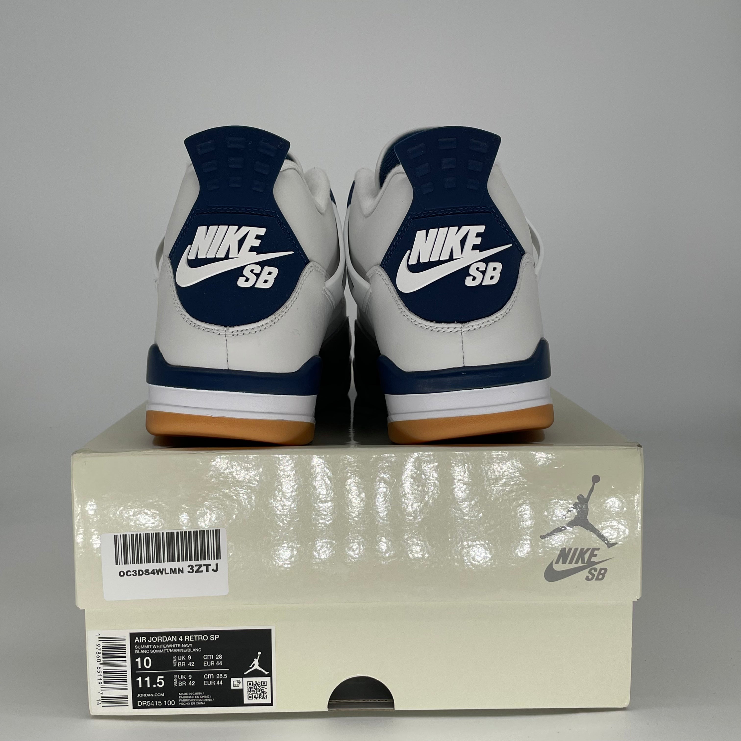 AIR JORDAN 4 NAVY SB DR5415-100 SIZE 10/11.5W