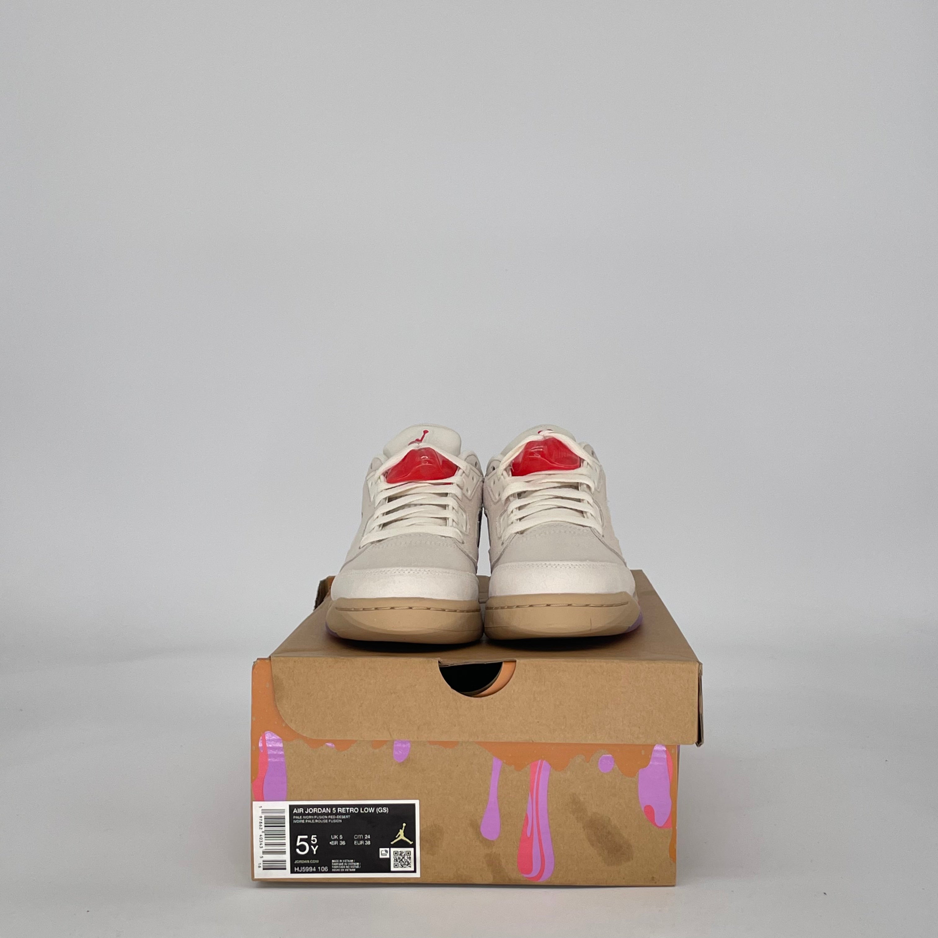 AIR JORDAN 5 LOW PEANUT BUTTER & JELLY HJ5994-106 SIZE 5.5/7W GS