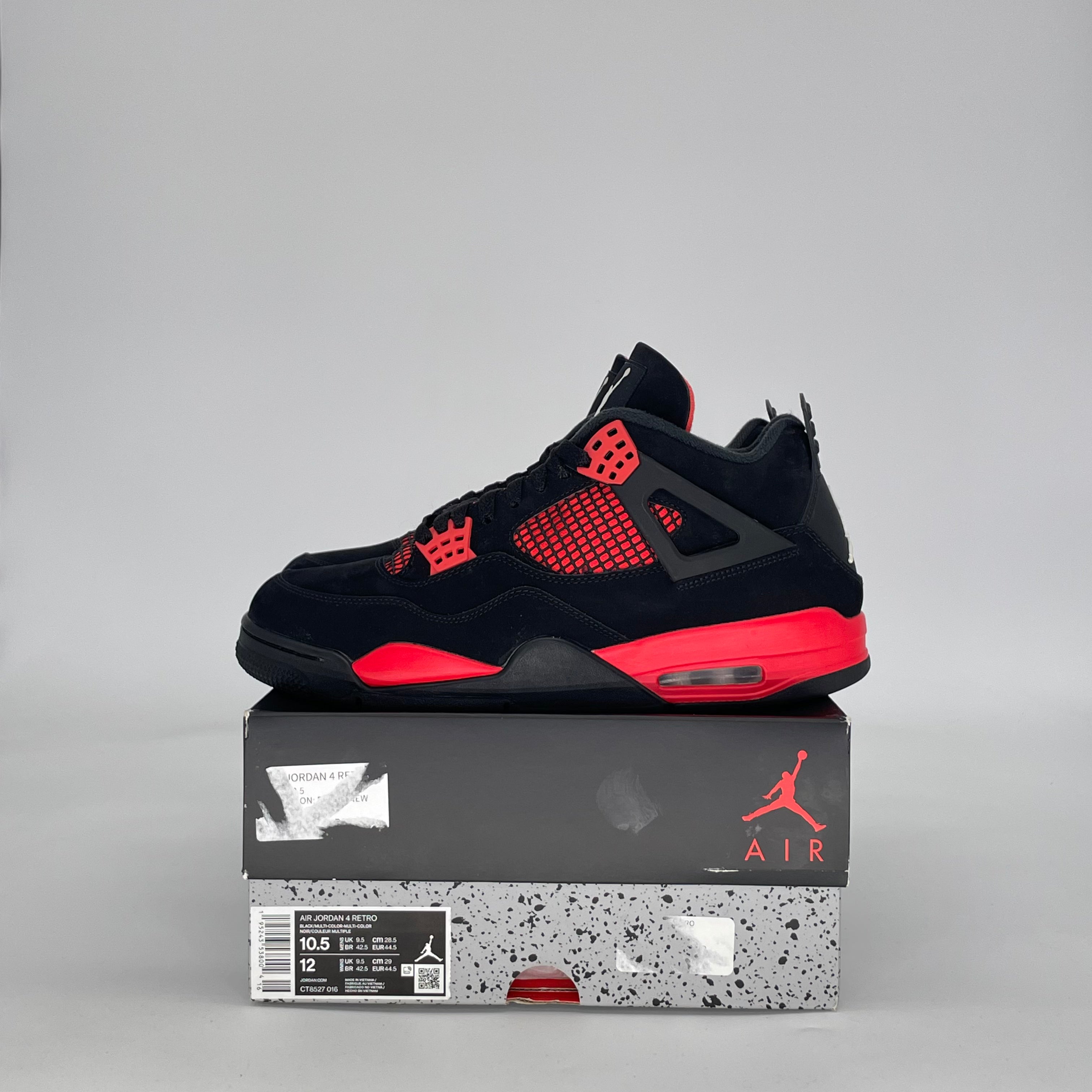 AIR JORDAN 4 RED THUNDER CT8527-016 SIZE 10.5/12W