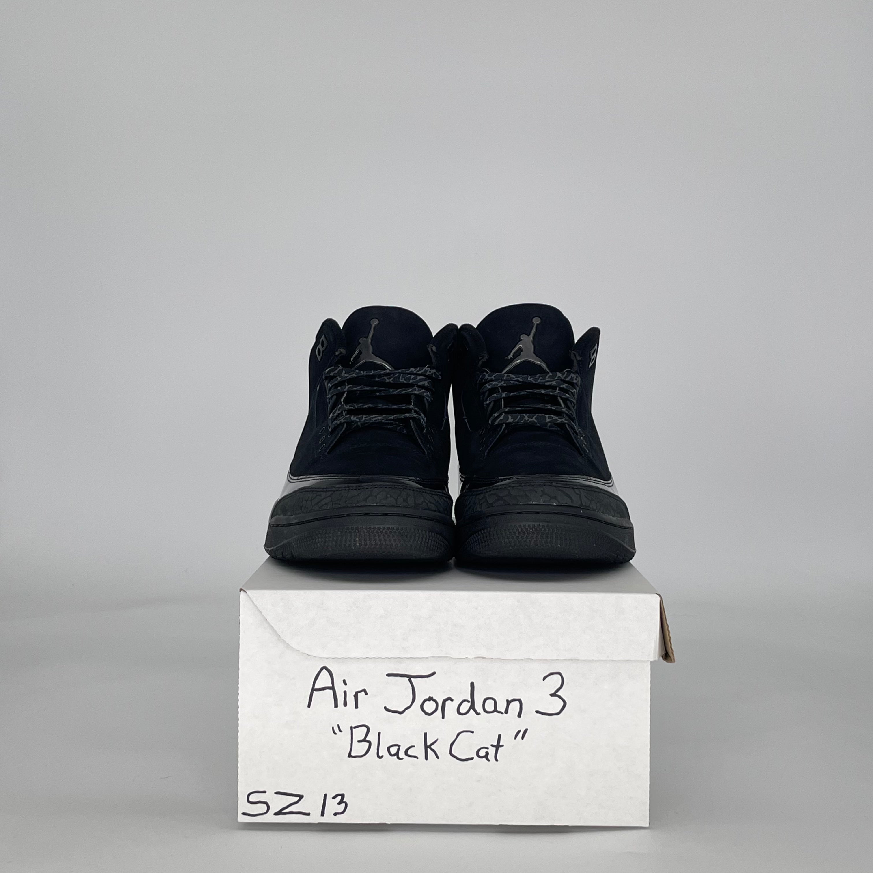 AIR JORDAN 3 BLACK CAT CT8532-001 SIZE 13/14.5W
