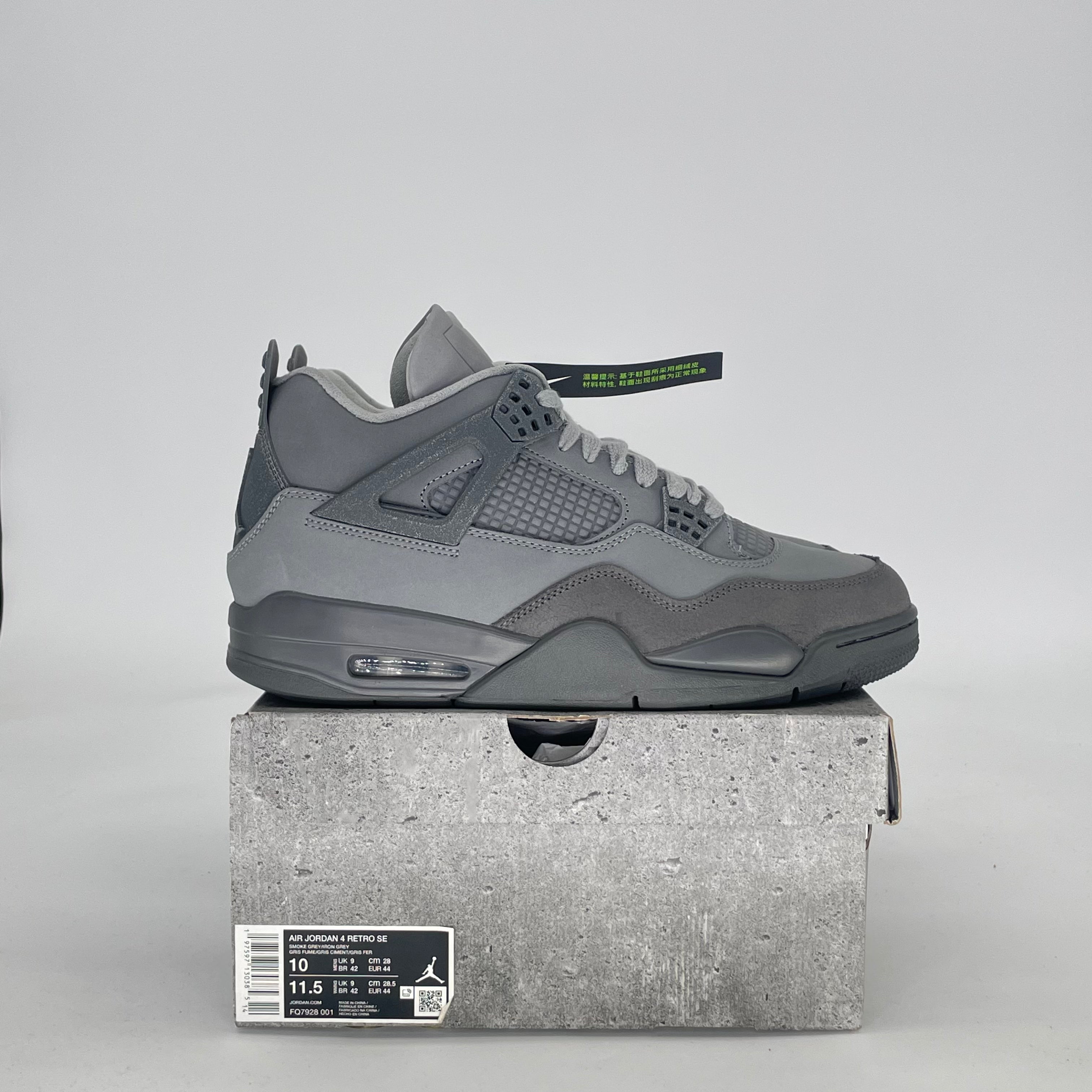 AIR JORDAN 4 PARIS OLYMPICS WET CEMENT FQ7928-001 SIZE 10/11.5W