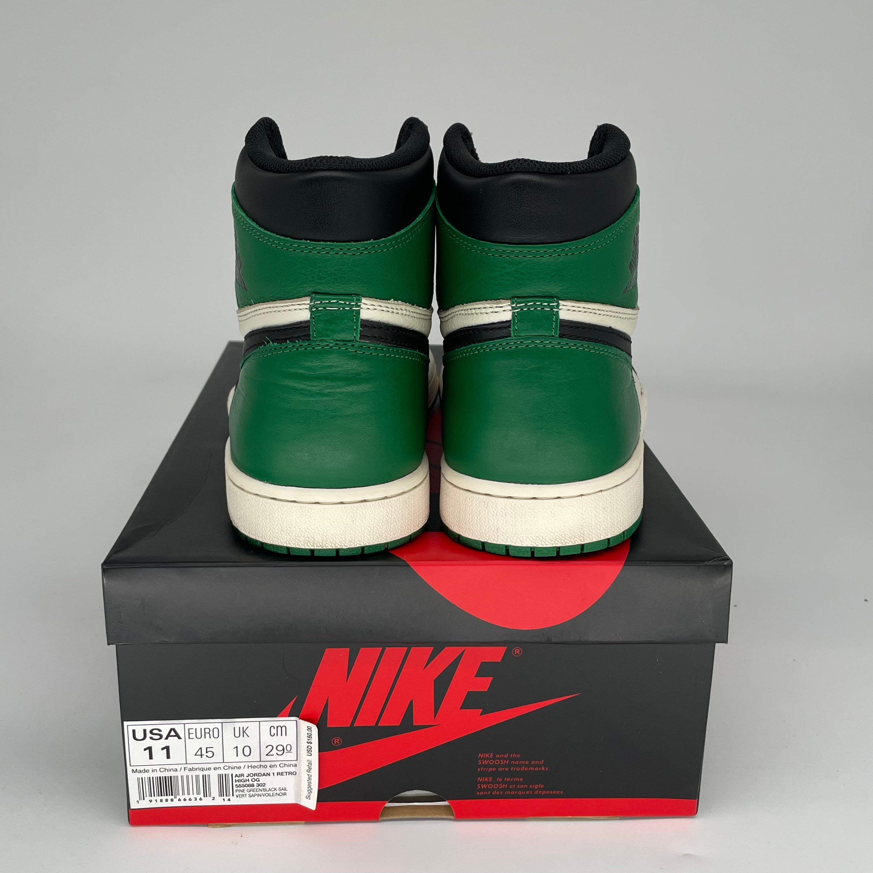 AIR JORDAN 1 PINE GREEN SIZE 11 555088-302