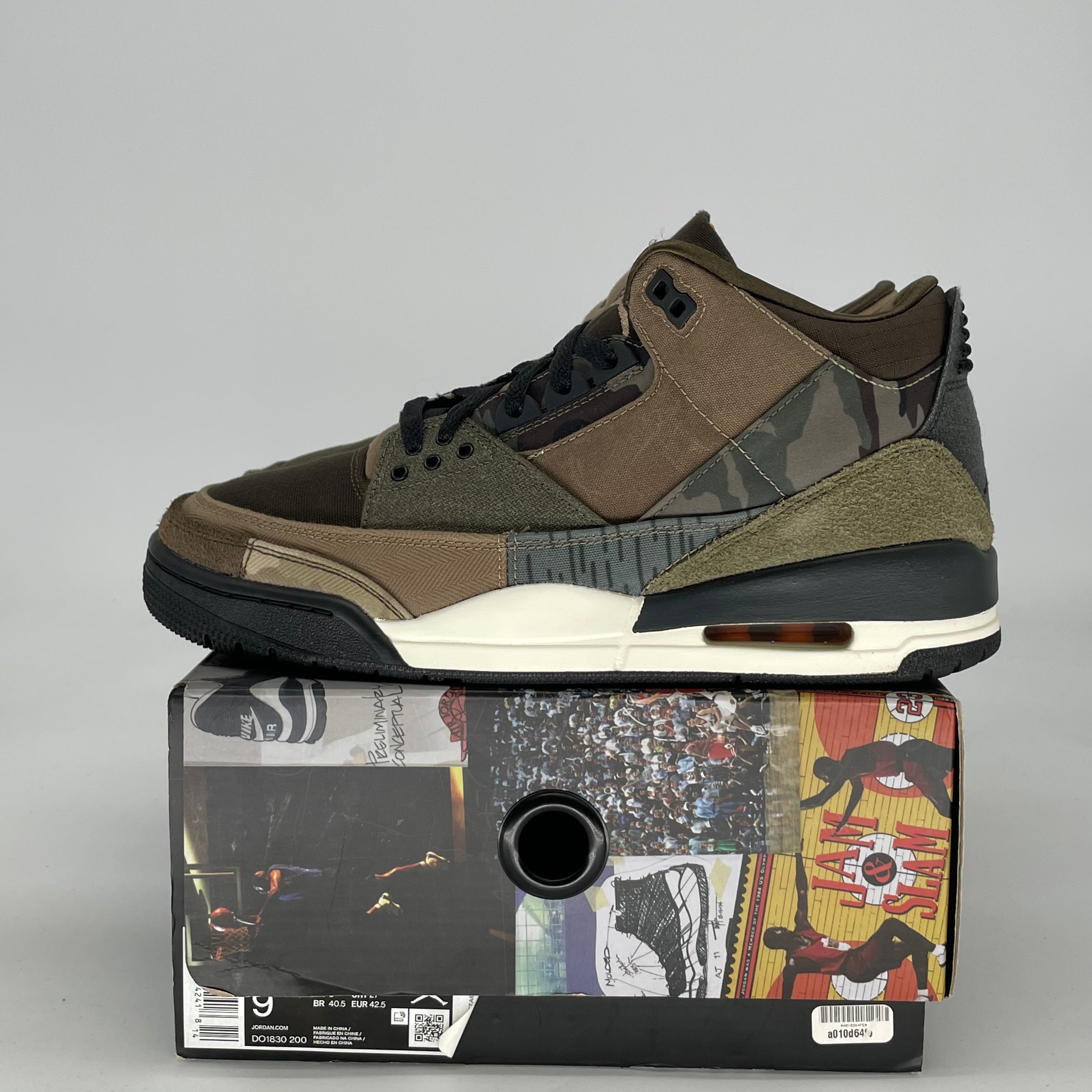 AIR JORDAN 3 PATCHWORK CAMO DO1830-200 SIZE 9/10.5W