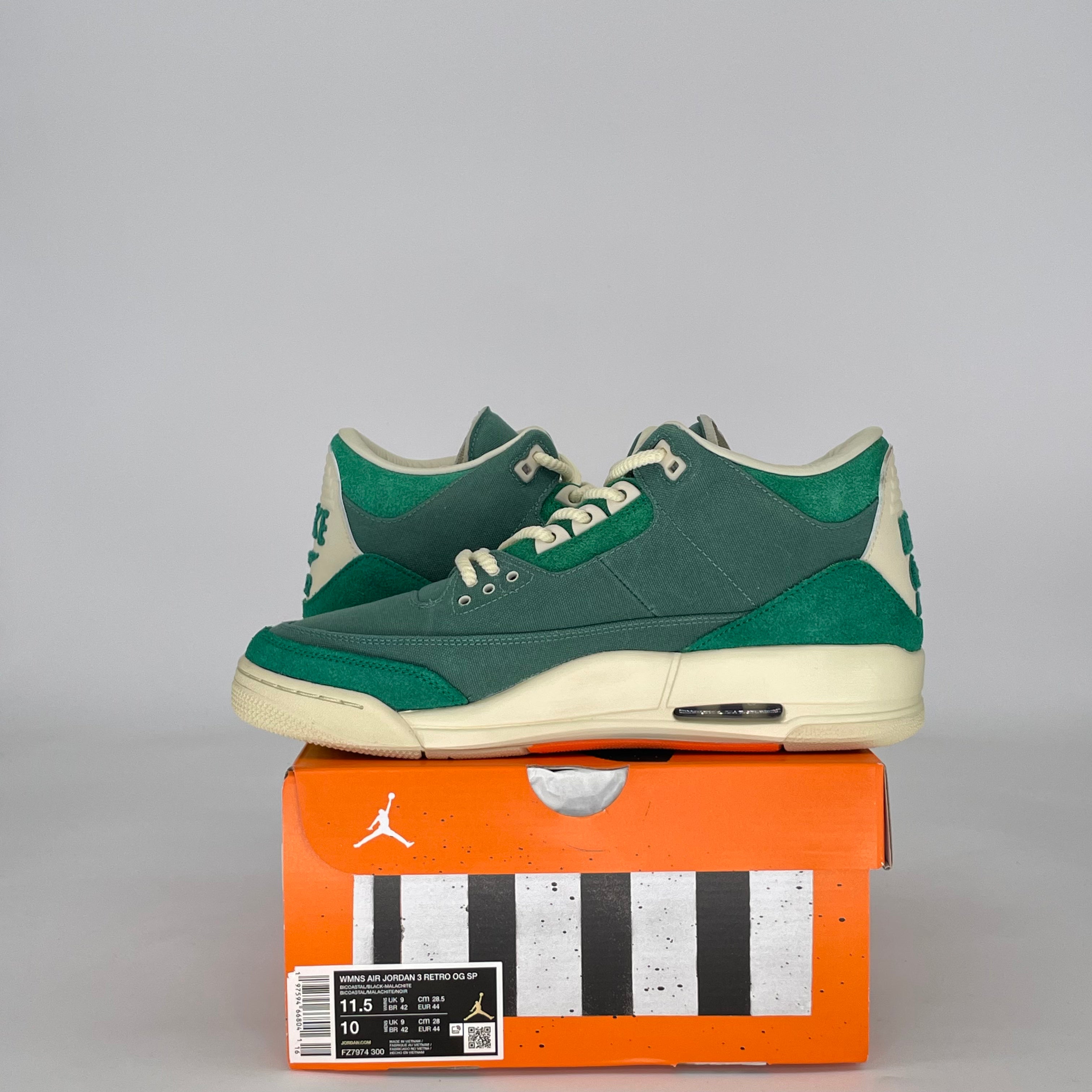 AIR JORDAN 3 NINA CHANEL ABNEY BICOASTAL W FZ7974-300 SIZE 10/11.5W