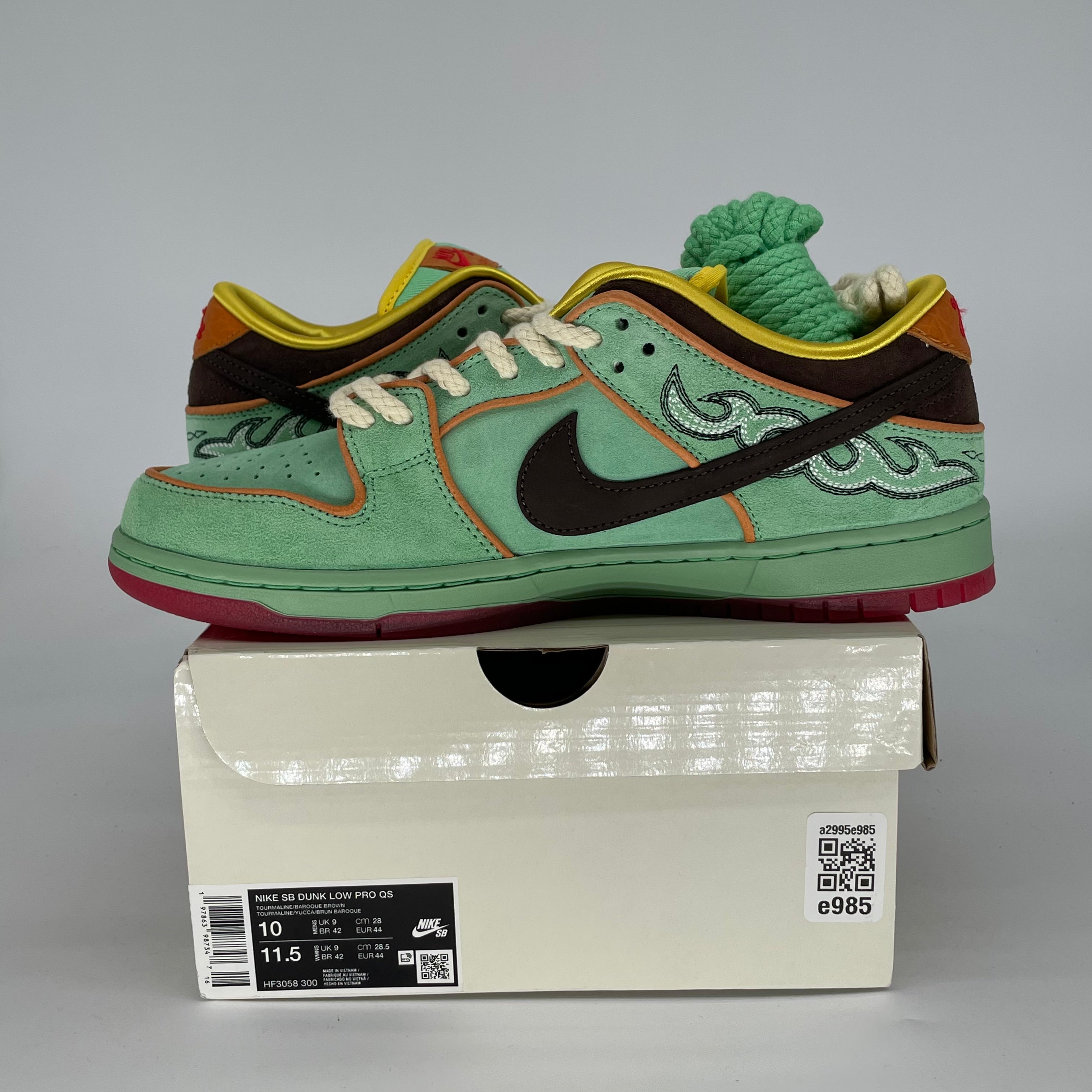 NIKE SB DUNK LOW RODEO TOURMALINE HF3058-300 SIZE 10/11.5W