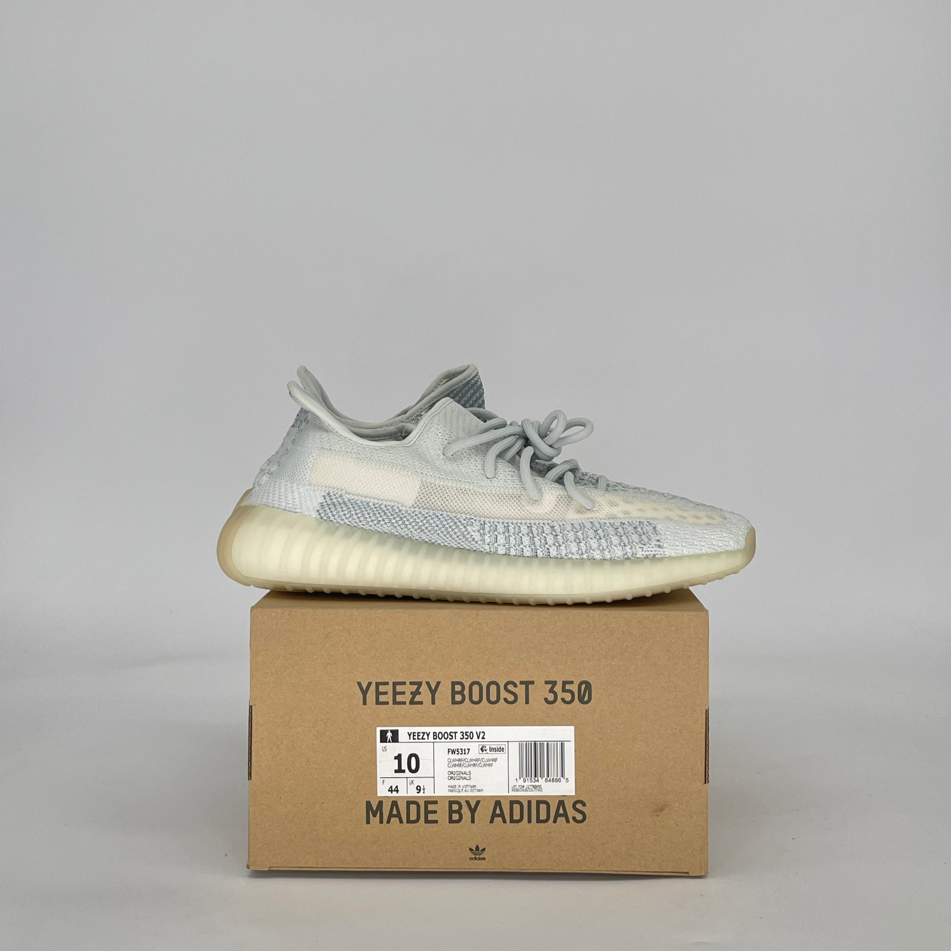 ADIDAS YEEZY BOOST 350 V2 CLOUD WHITE (REFLECTIVE) FW5317 SIZE 10/11.5W