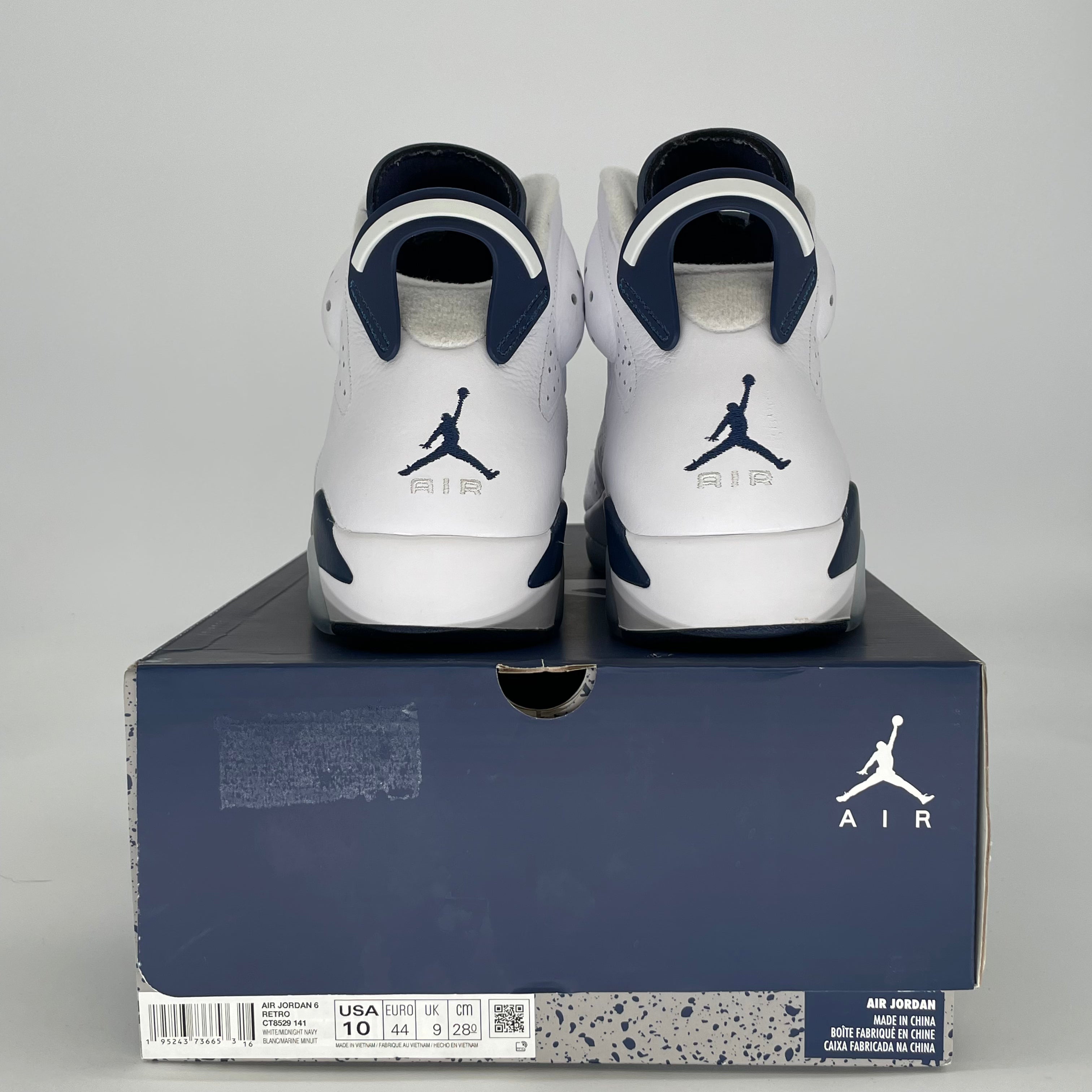 AIR JORDAN 6 MIDNIGHT NAVY CT8529-141 SIZE 10/11.5W