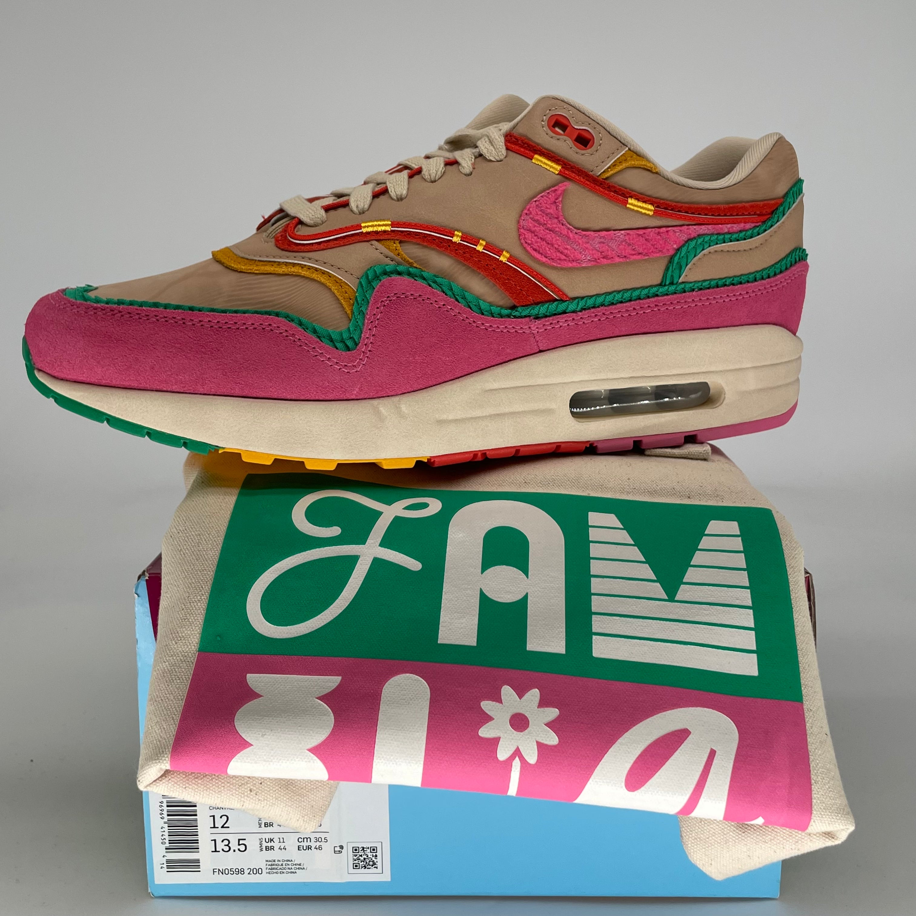NIKE AIR MAX 1 FAMILIA FN0598-200 SIZE 12/13.5W