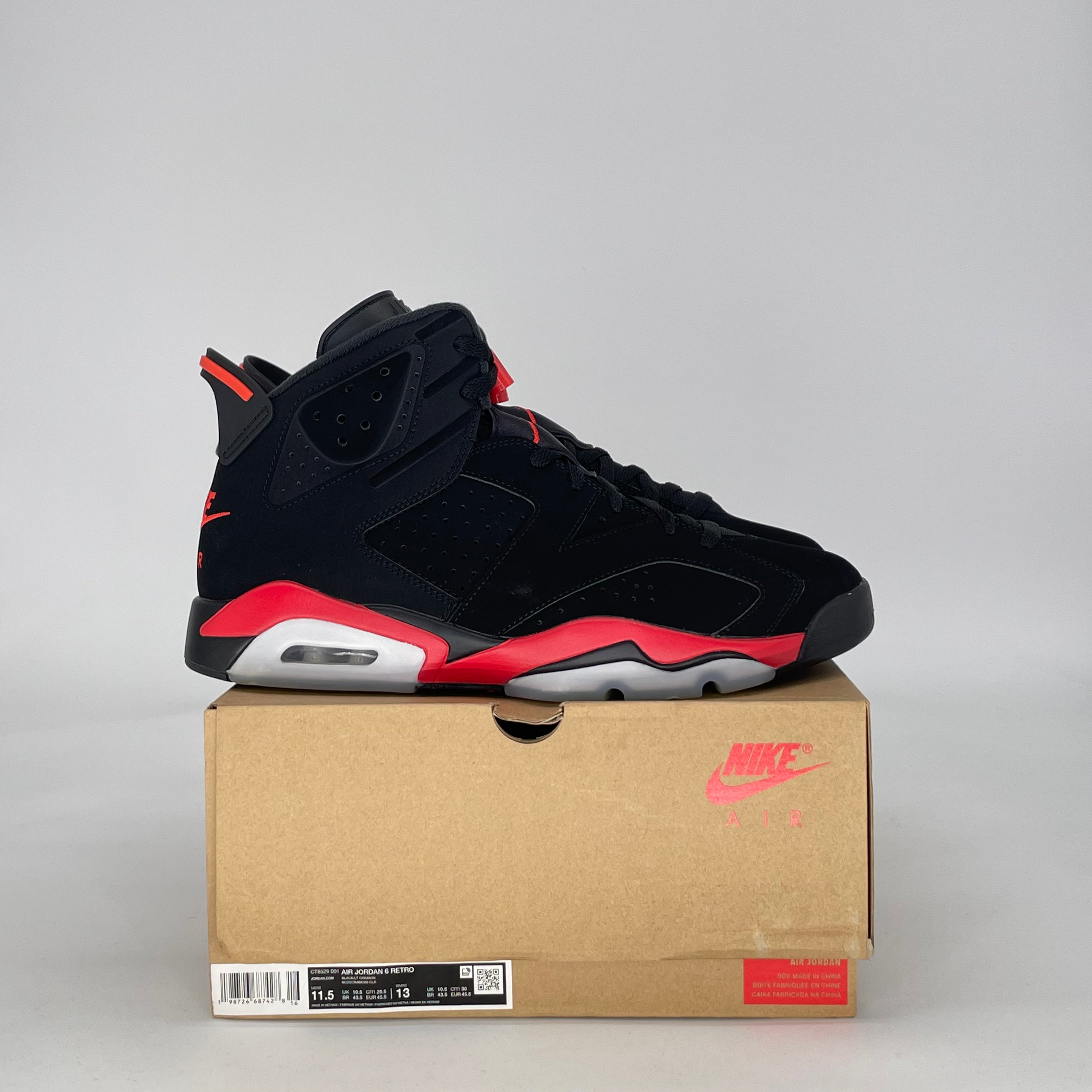AIR JORDAN 6 INFRARED SALESMAN CT8529-001 SIZE 11.5/13W