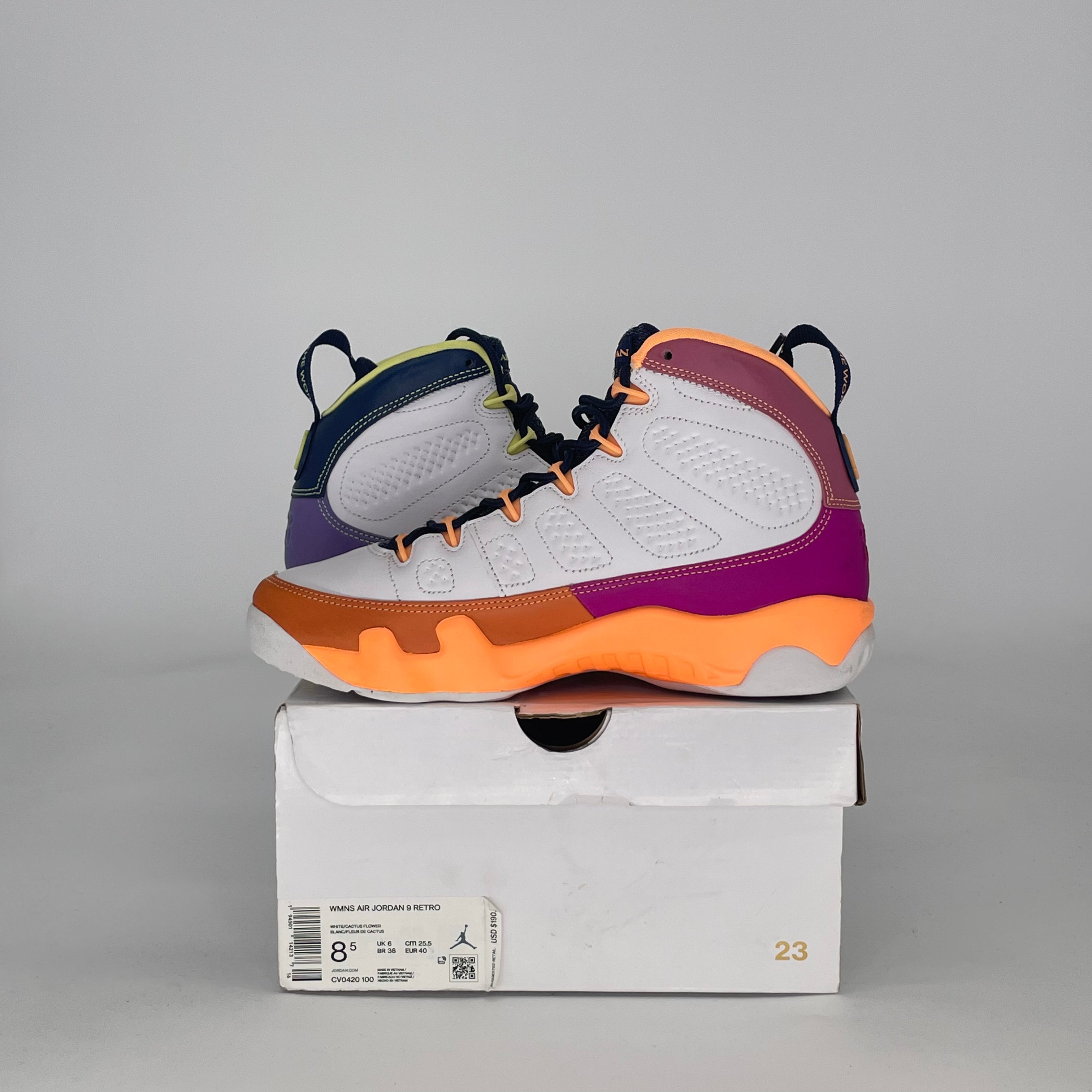 AIR JORDAN 9 CHANGE THE WORLD CV0420-100 SIZE 7/8.5W GS