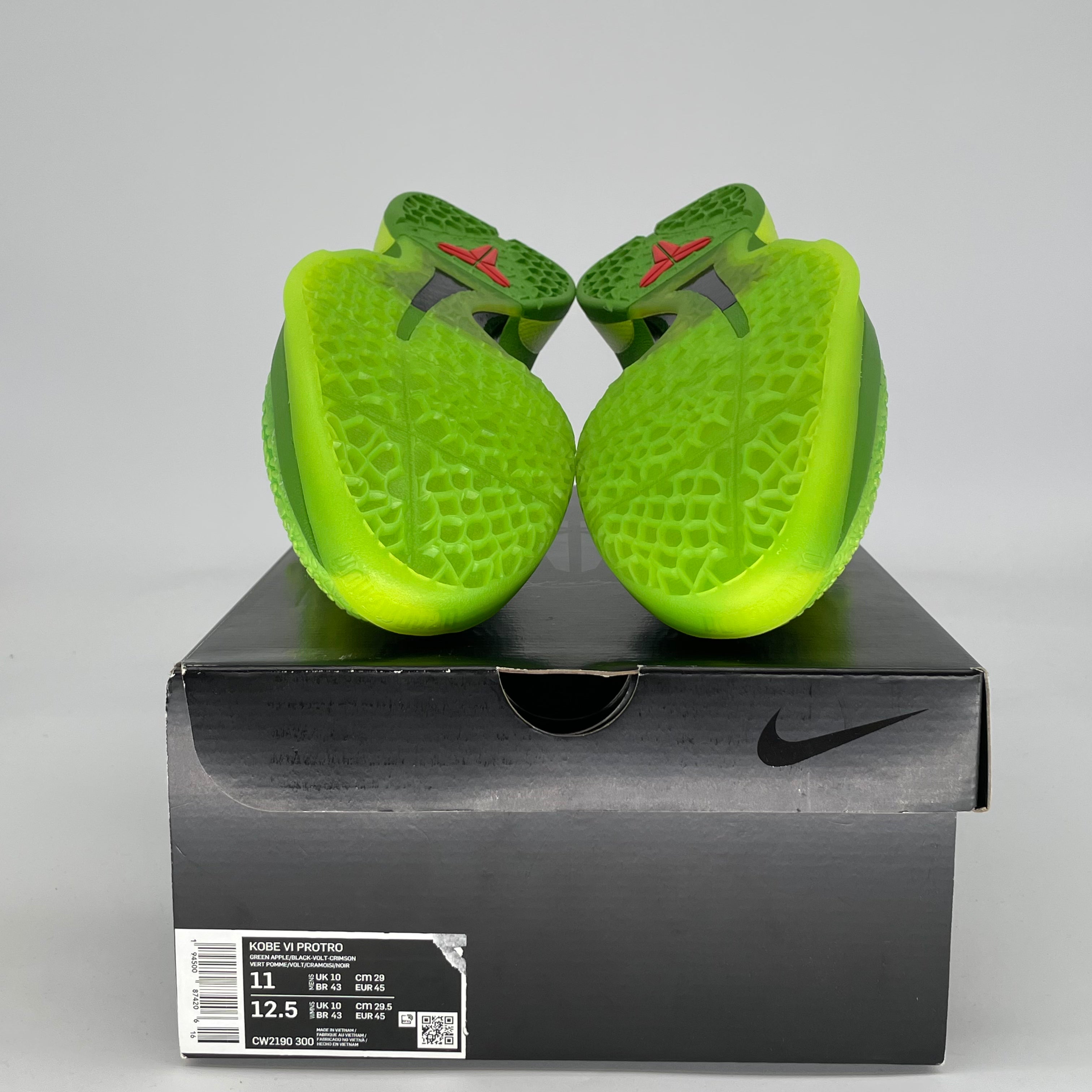 NIKE KOBE 6 PROTRO GRINCH CW2190-300 SIZE 11/12.5W