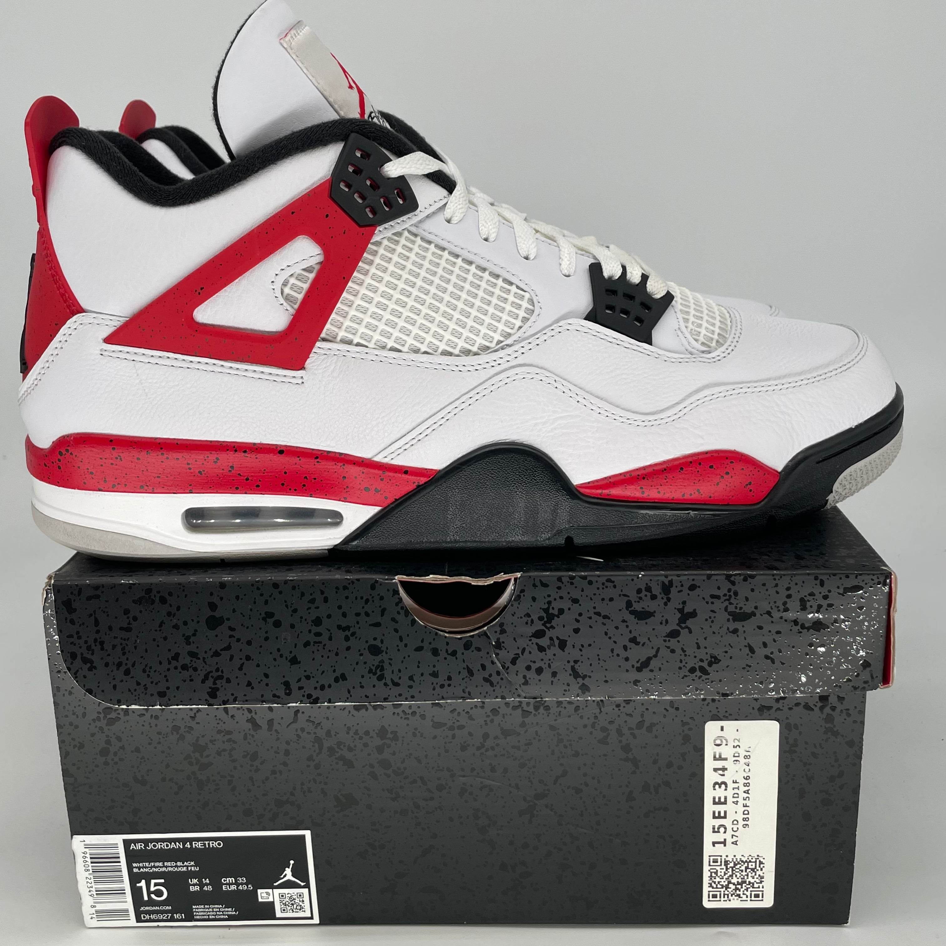 AIR JORDAN 4 RED CEMENT SIZE 15/16.5W DH6927-161