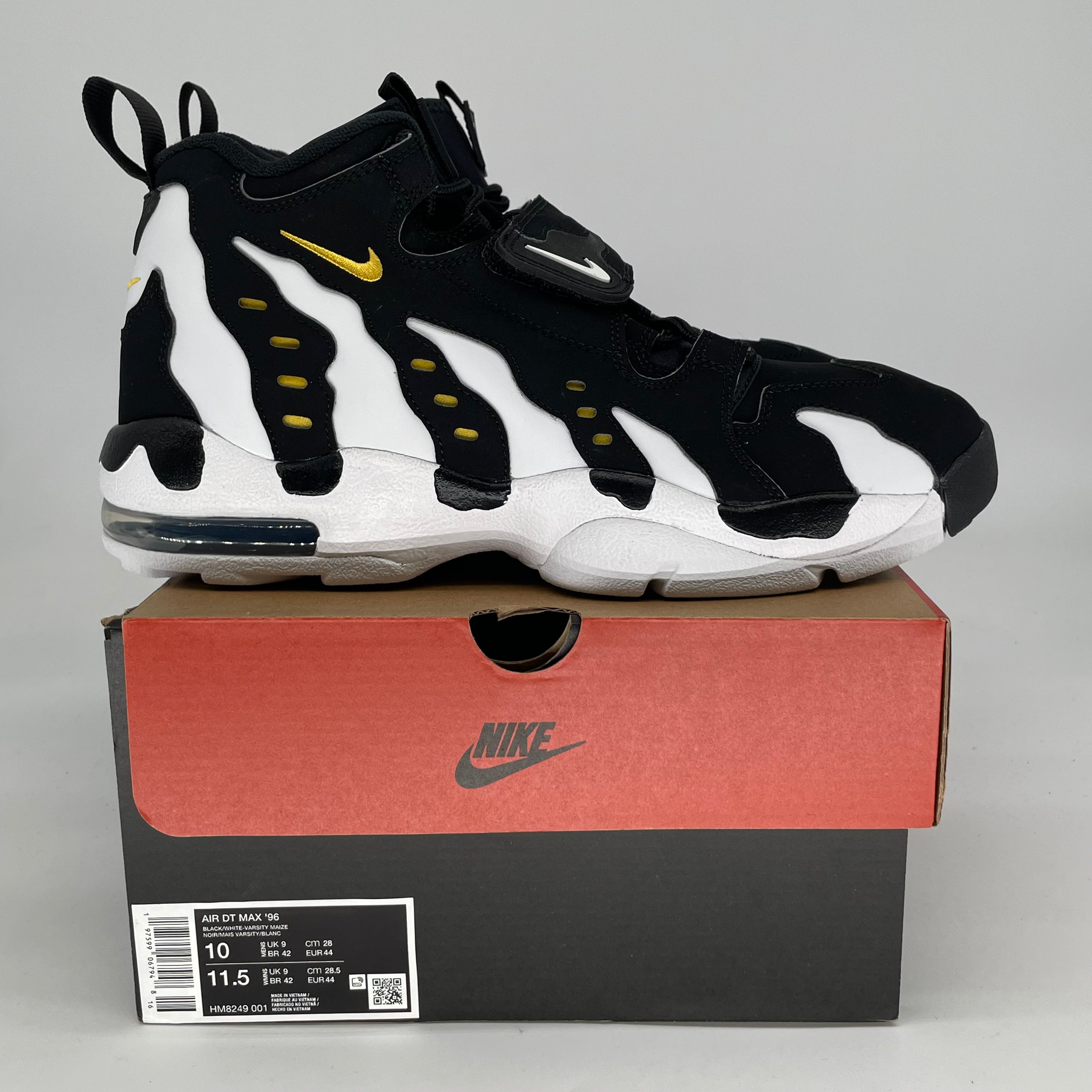 NIKE AIR DT MAX 96 BLACK WHITE HM8249-001 SIZE 10/11.5W