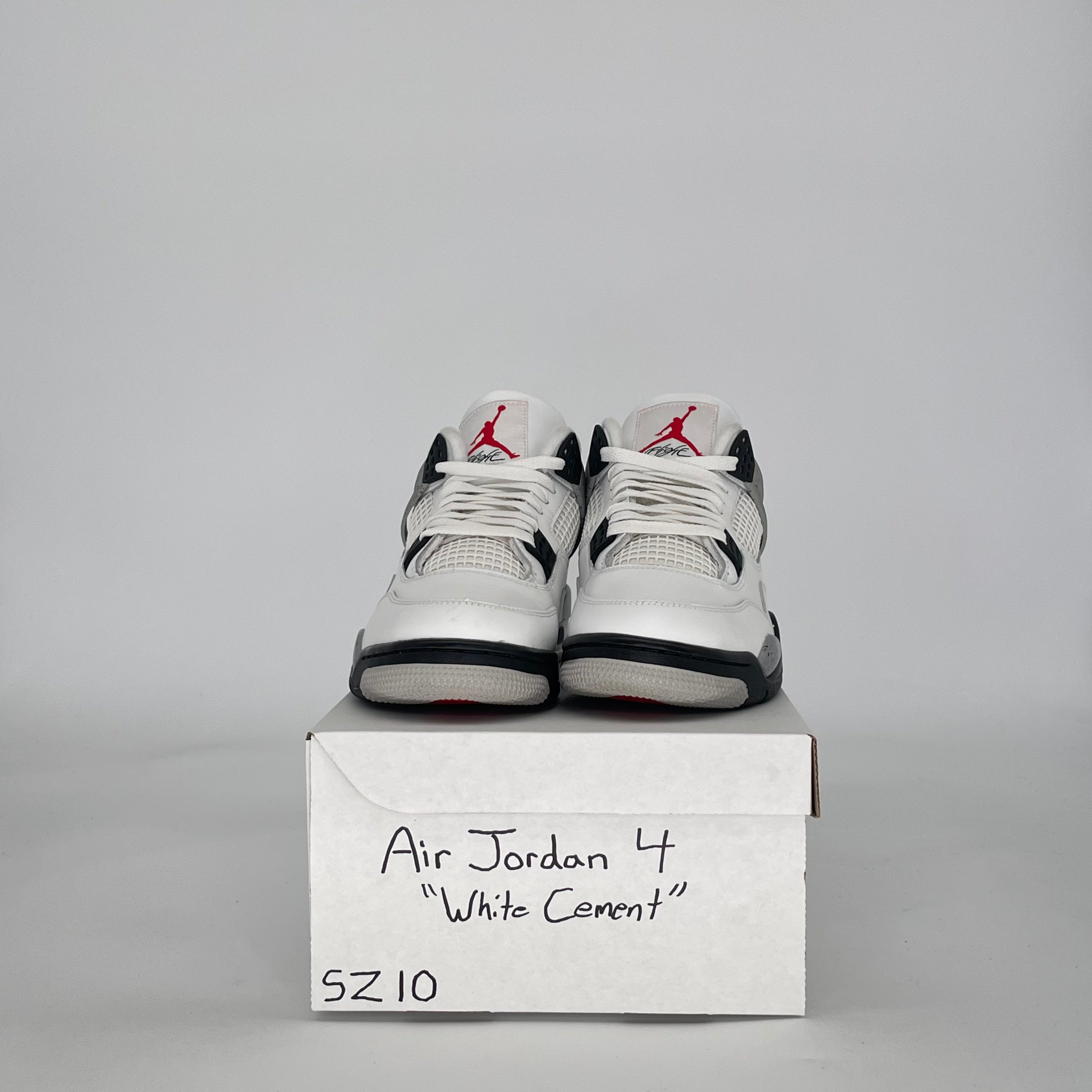 AIR JORDAN 4 WHITE CEMENT FV5029-100 SIZE 10/11.5W